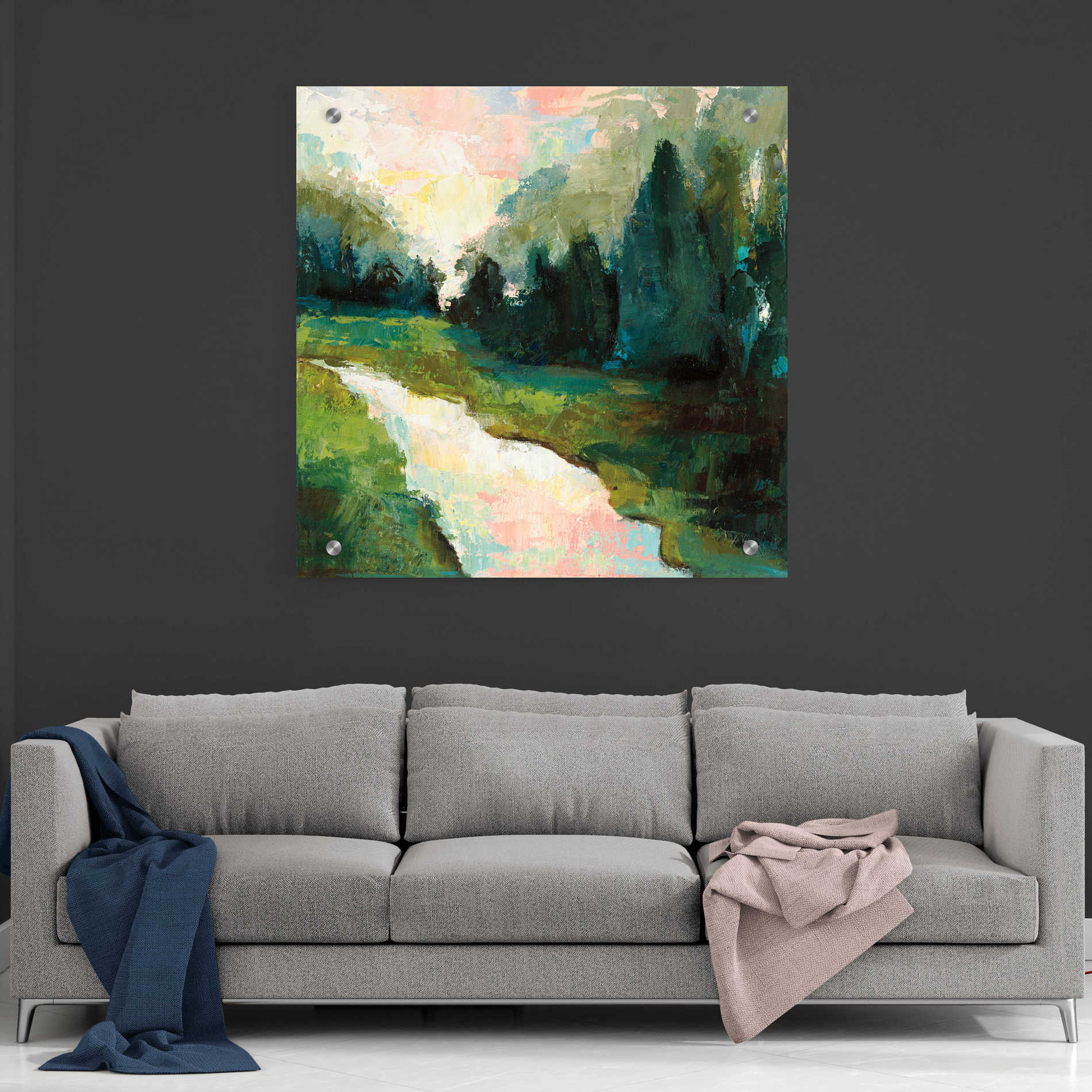 Epic Art 'River Walk' by Jeanette Vertentes, Acrylic Glass Wall Art,36x36