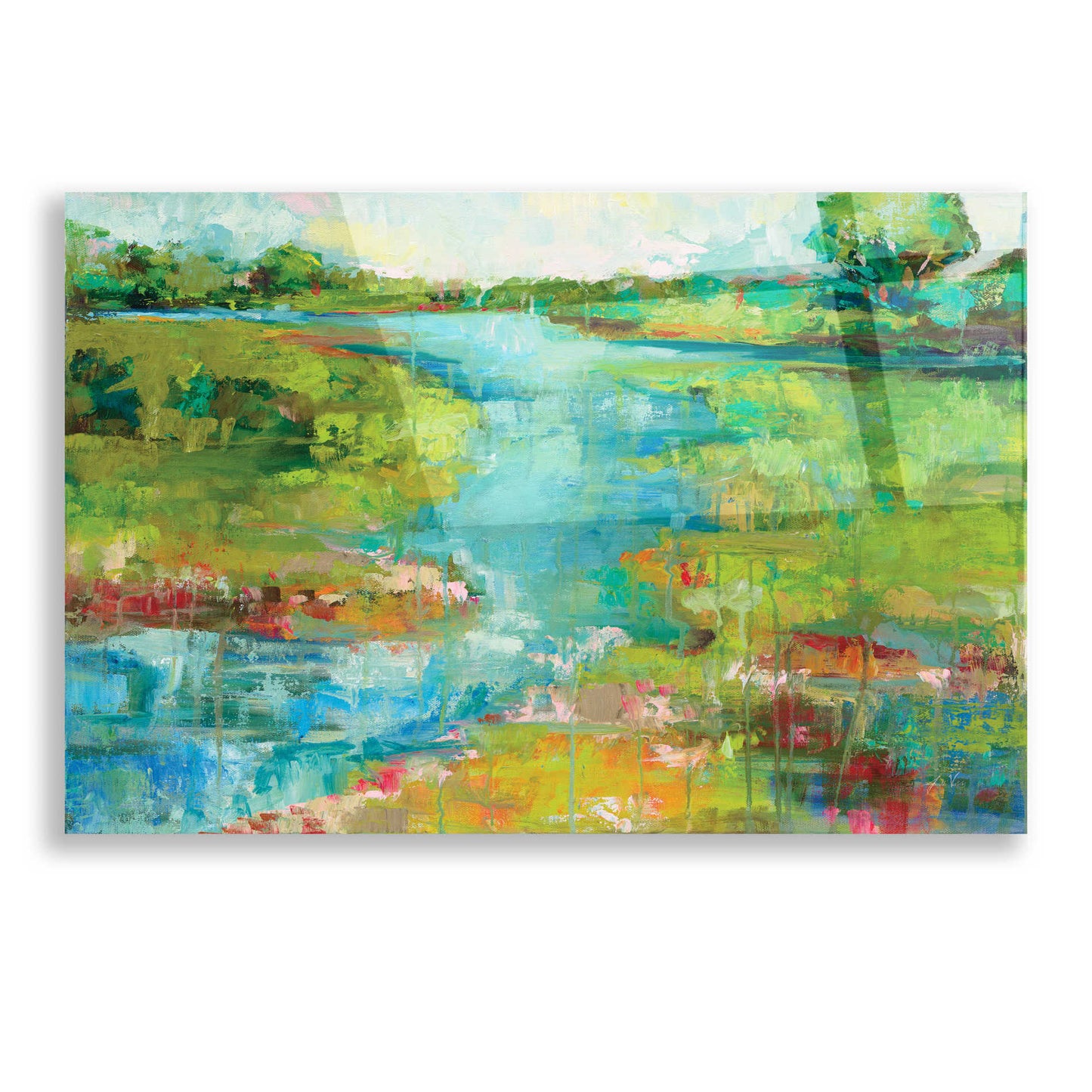 Epic Art 'Spring Marsh' by Jeanette Vertentes, Acrylic Glass Wall Art,16x12