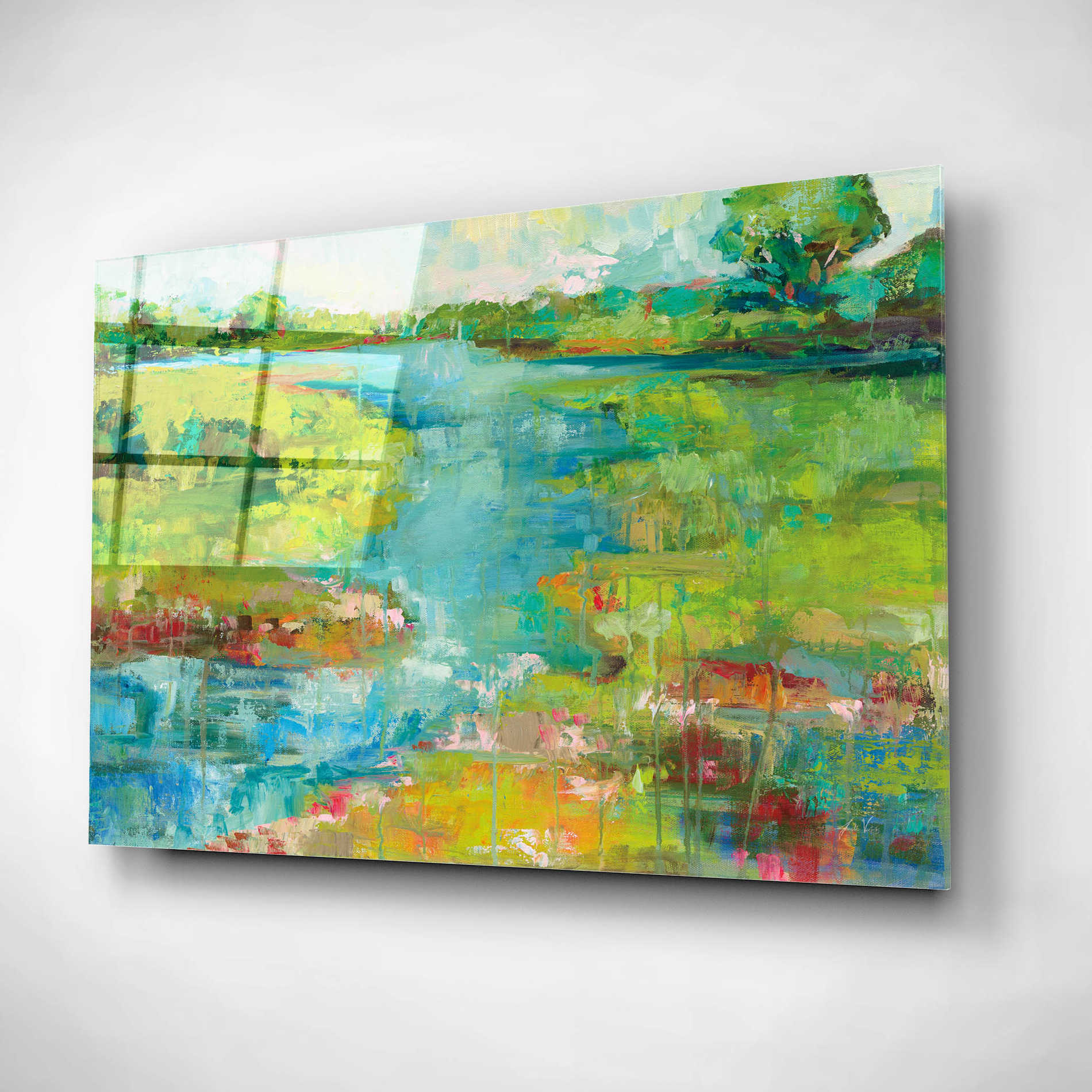 Epic Art 'Spring Marsh' by Jeanette Vertentes, Acrylic Glass Wall Art,24x16