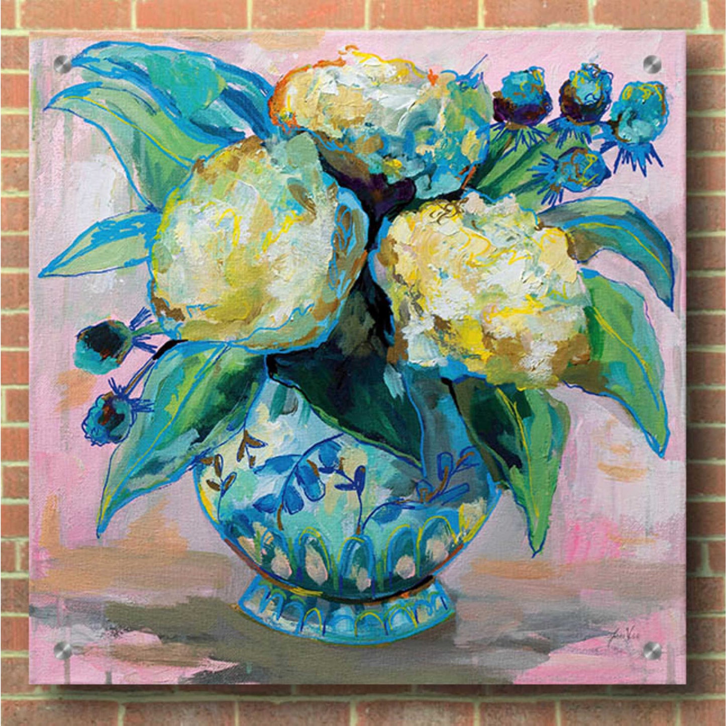 Epic Art 'Ginger Jar I' by Jeanette Vertentes, Acrylic Glass Wall Art,36x36