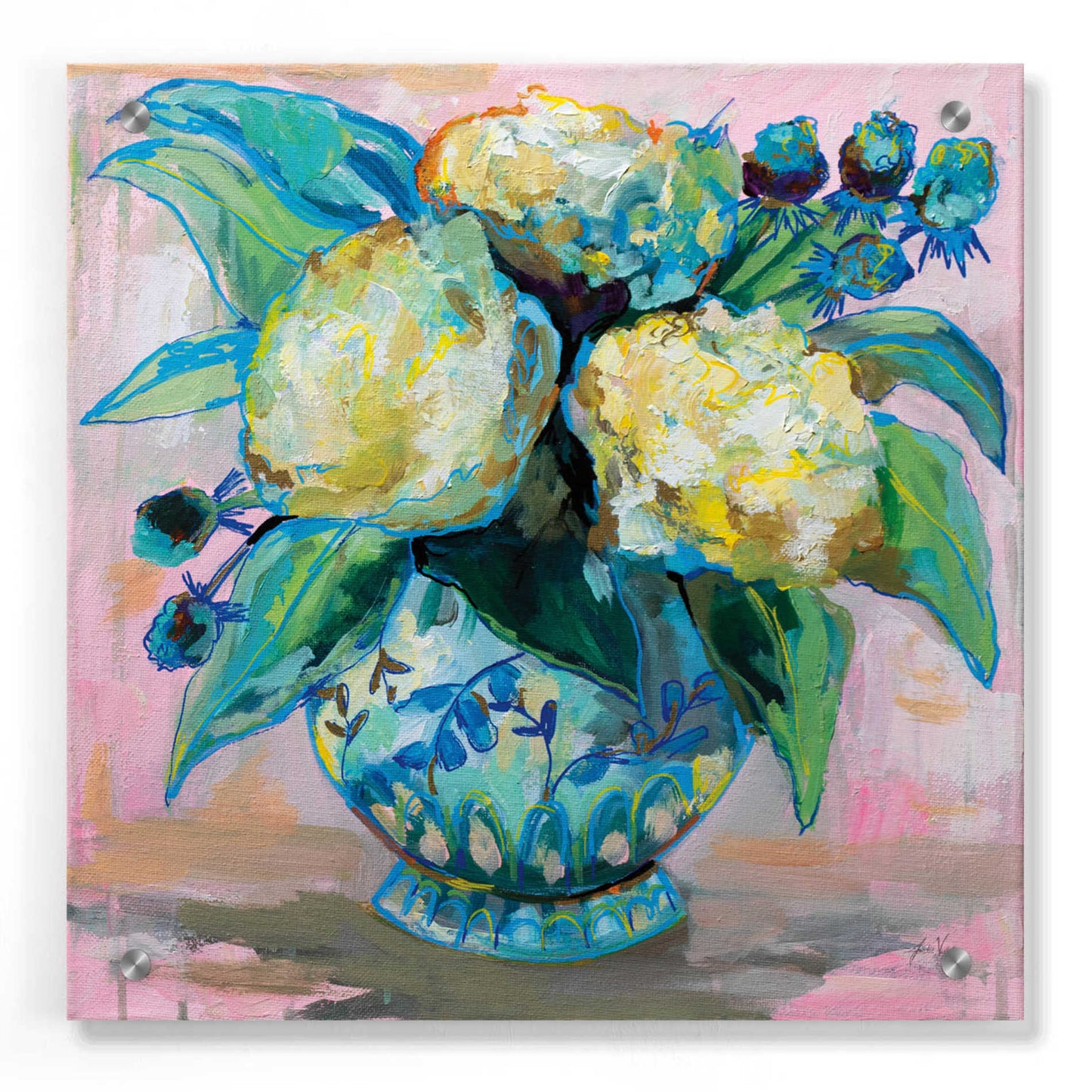 Epic Art 'Ginger Jar I' by Jeanette Vertentes, Acrylic Glass Wall Art,36x36