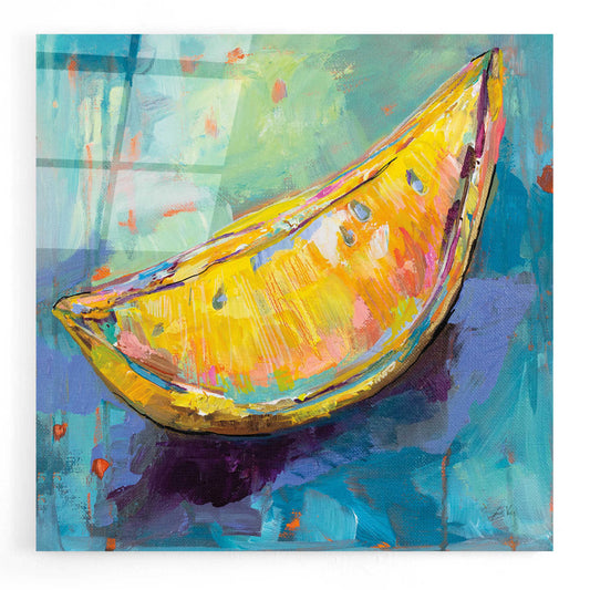 Epic Art 'Lemon Wedge' by Jeanette Vertentes, Acrylic Glass Wall Art