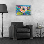 Epic Art 'Island Flowers' by Jeanette Vertentes, Acrylic Glass Wall Art,24x16
