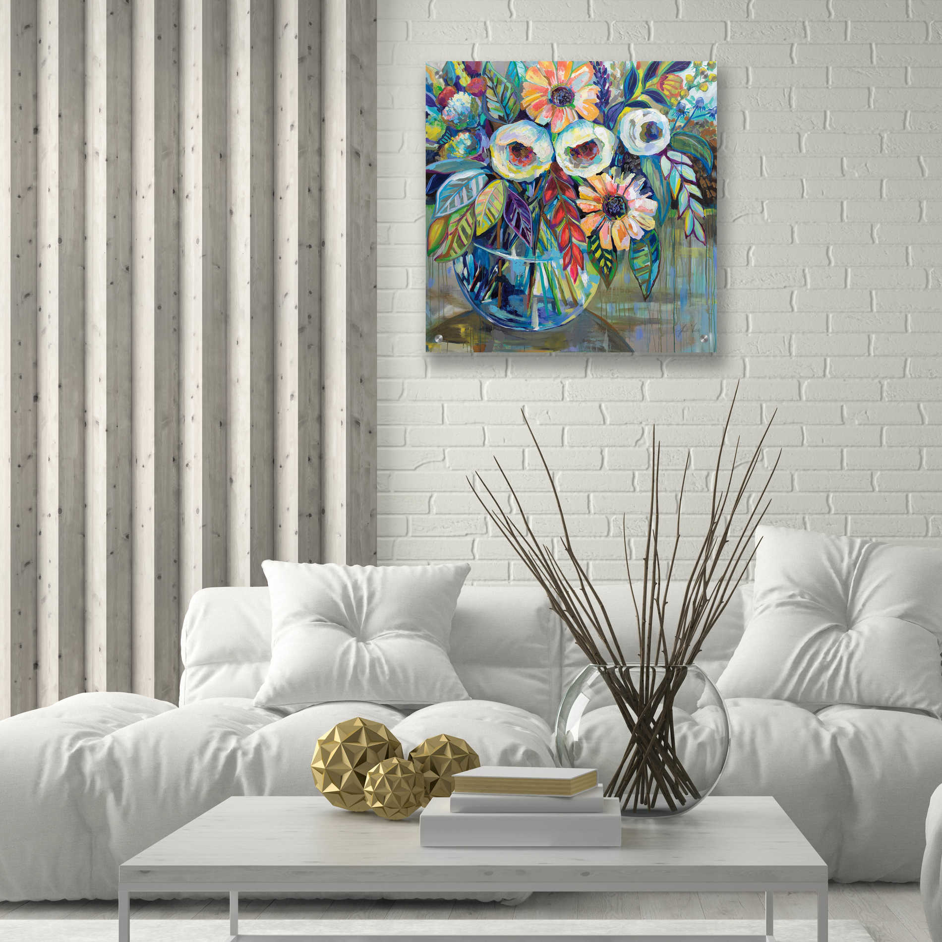 Epic Art 'Joy' by Jeanette Vertentes, Acrylic Glass Wall Art,24x24