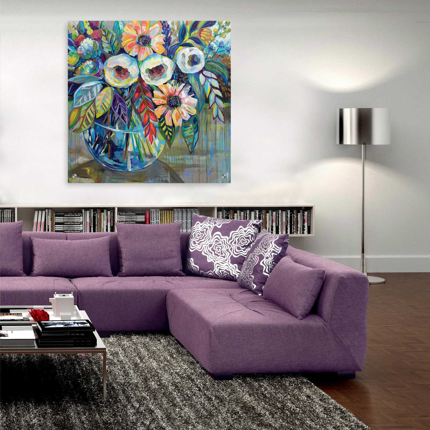 Epic Art 'Joy' by Jeanette Vertentes, Acrylic Glass Wall Art,36x36