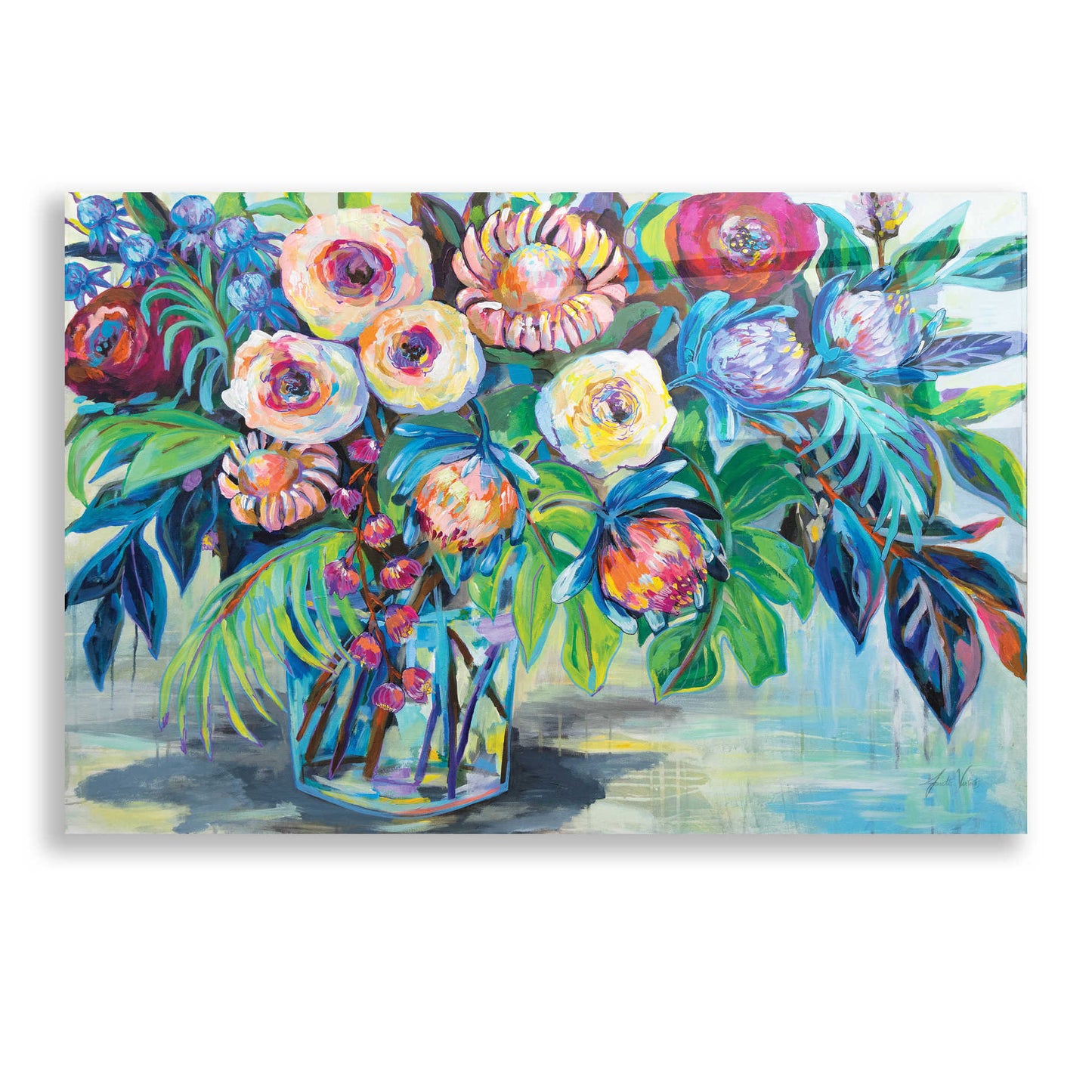 Epic Art 'Key West' by Jeanette Vertentes, Acrylic Glass Wall Art,24x16