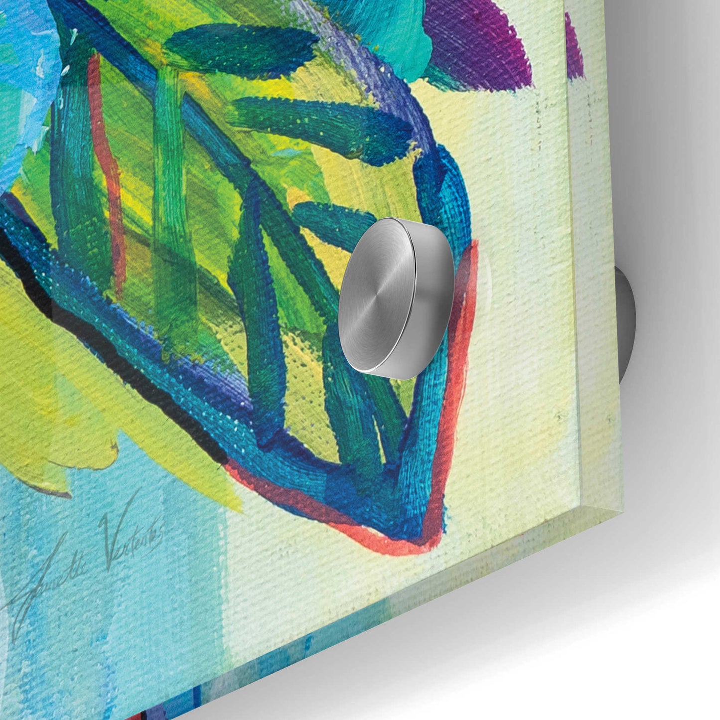 Epic Art 'Bahamas Morning' by Jeanette Vertentes, Acrylic Glass Wall Art,24x24