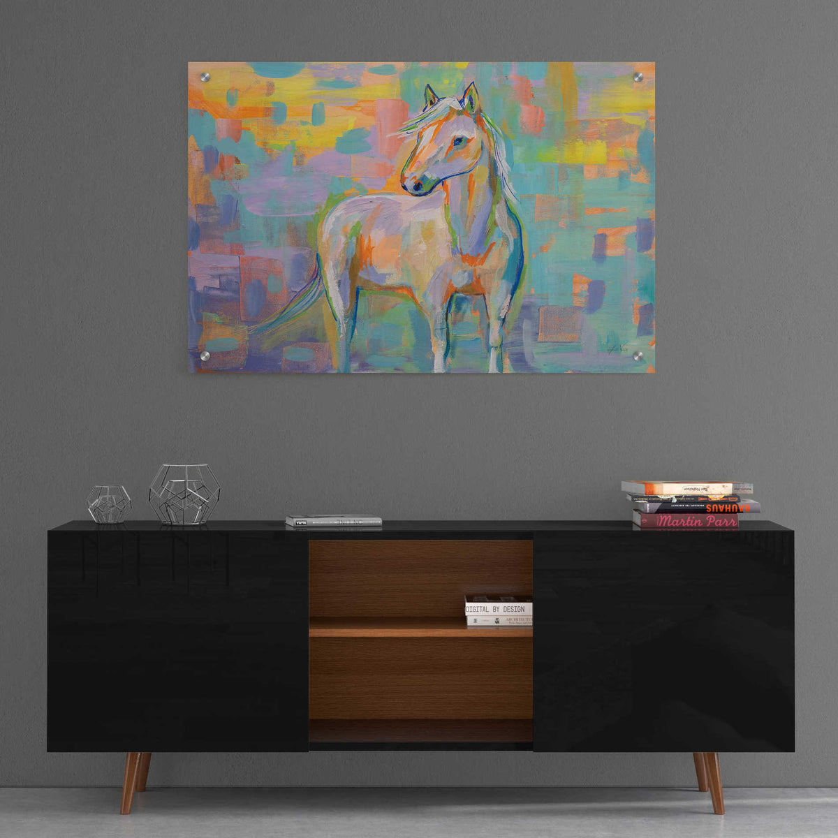 Epic Art 'Snow' by Jeanette Vertentes, Acrylic Glass Wall Art,36x24