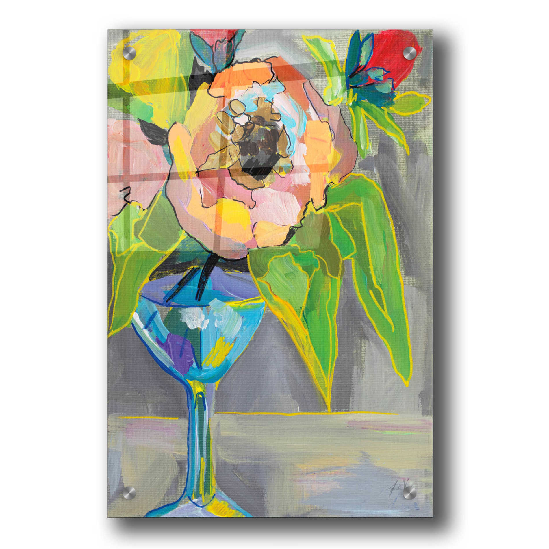 Epic Art 'Half Fun' by Jeanette Vertentes, Acrylic Glass Wall Art,24x36