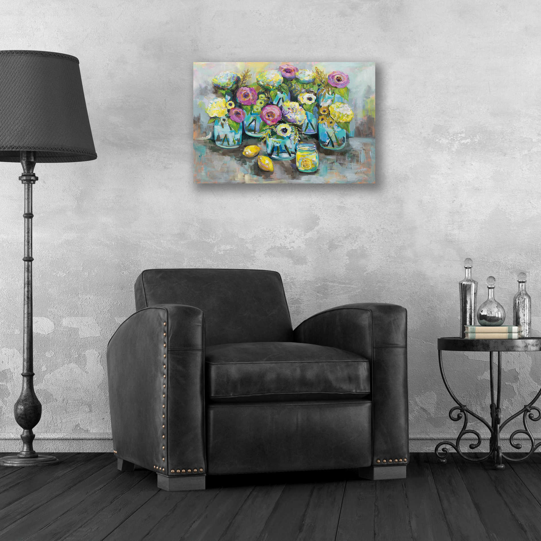 Epic Art 'When Life Gives You Lemons' by Jeanette Vertentes, Acrylic Glass Wall Art,24x16