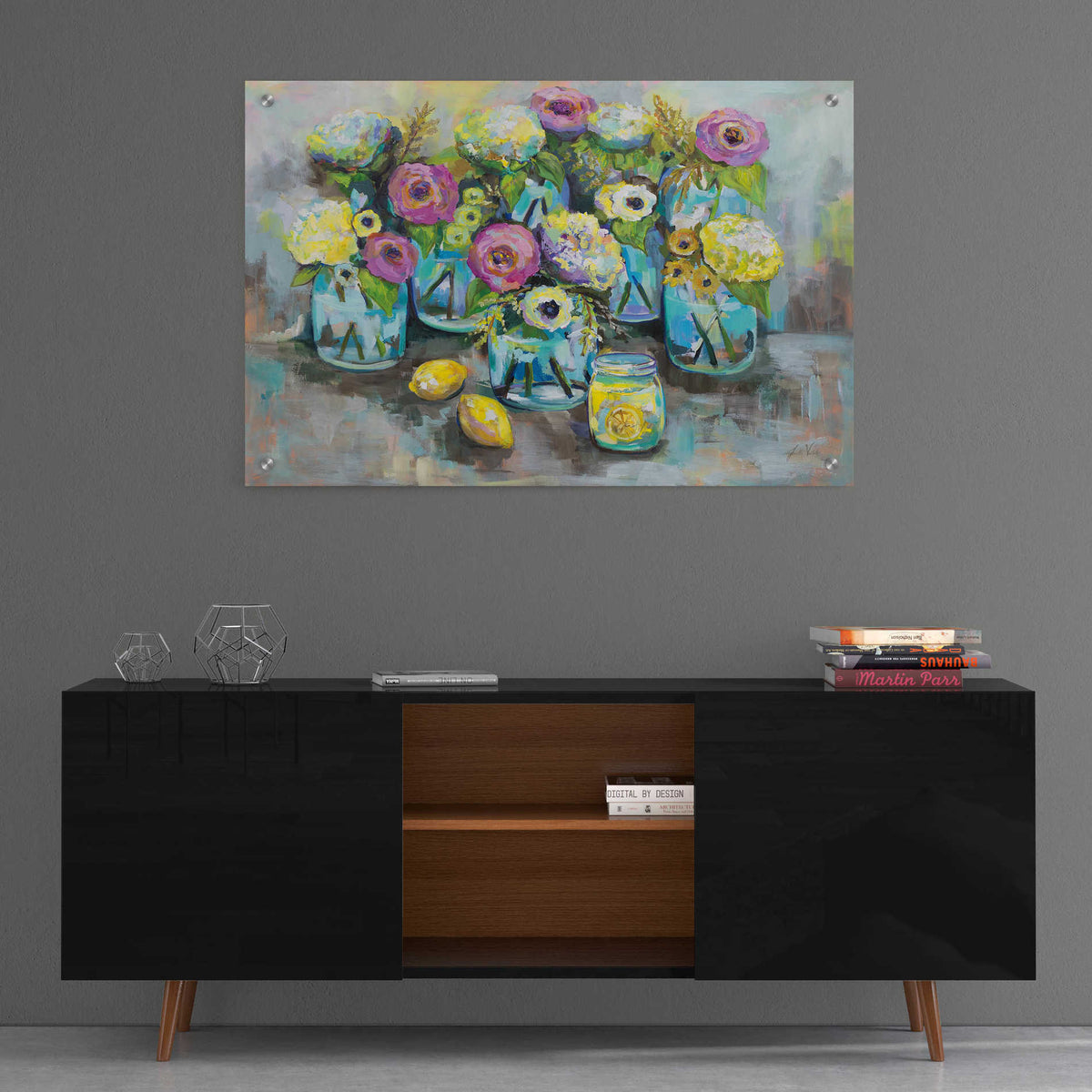 Epic Art 'When Life Gives You Lemons' by Jeanette Vertentes, Acrylic Glass Wall Art,36x24