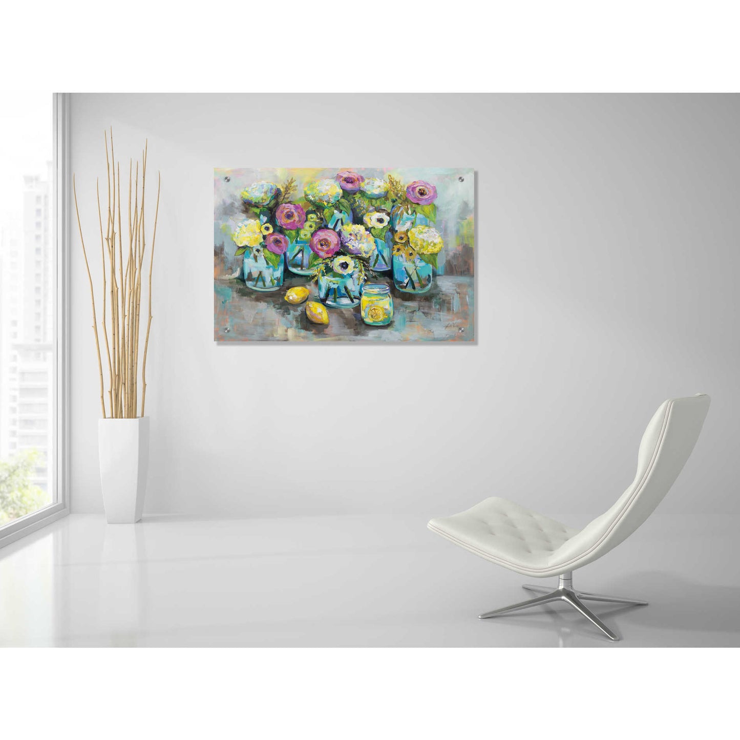 Epic Art 'When Life Gives You Lemons' by Jeanette Vertentes, Acrylic Glass Wall Art,36x24