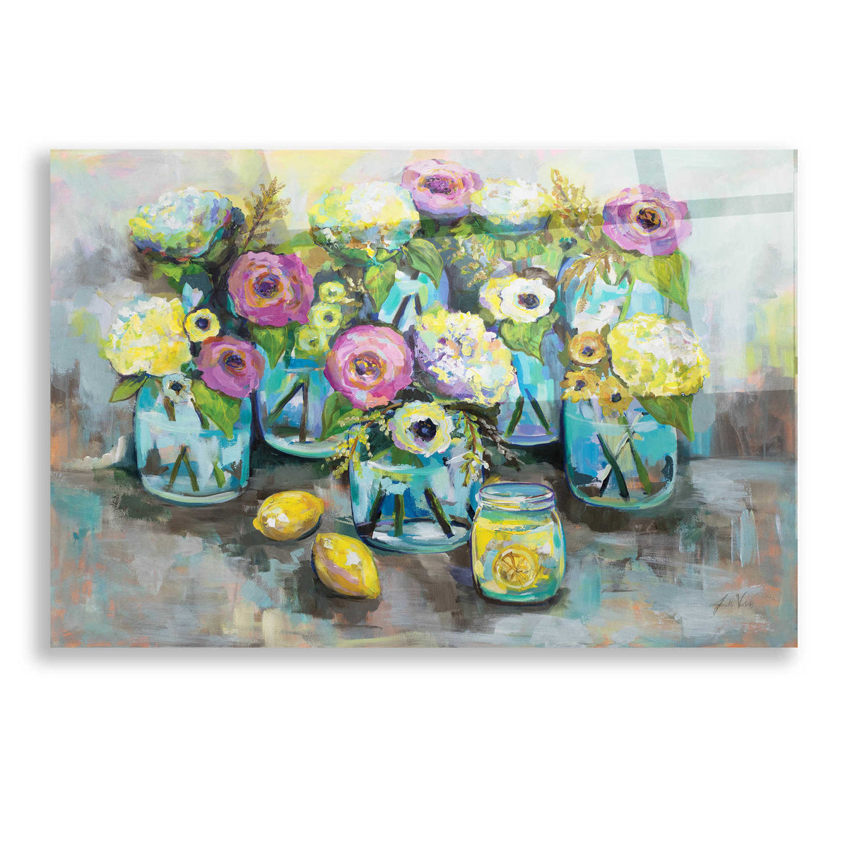 Epic Art 'When Life Gives You Lemons' by Jeanette Vertentes, Acrylic Glass Wall Art