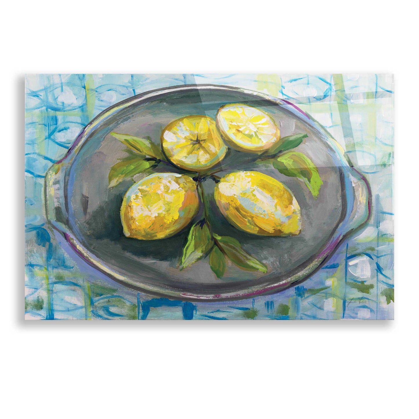 Epic Art 'Lemons' by Jeanette Vertentes, Acrylic Glass Wall Art,24x16