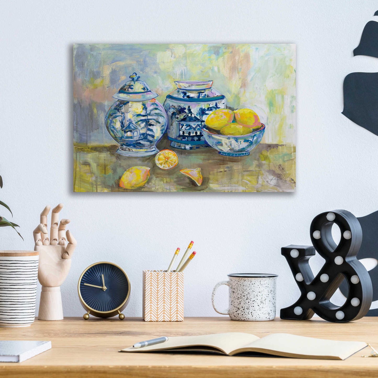 Epic Art 'Lemon Life' by Jeanette Vertentes, Acrylic Glass Wall Art,16x12