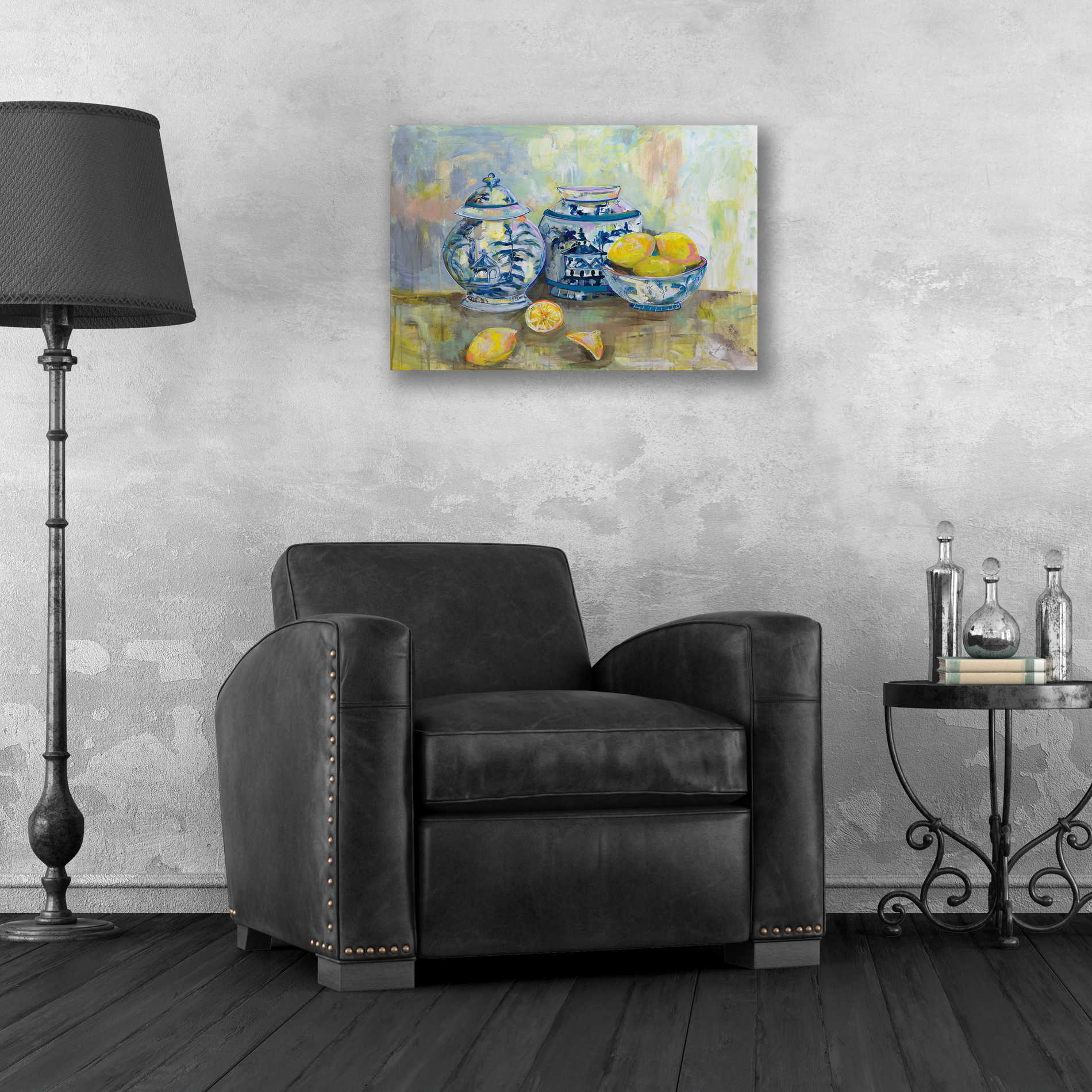 Epic Art 'Lemon Life' by Jeanette Vertentes, Acrylic Glass Wall Art,24x16