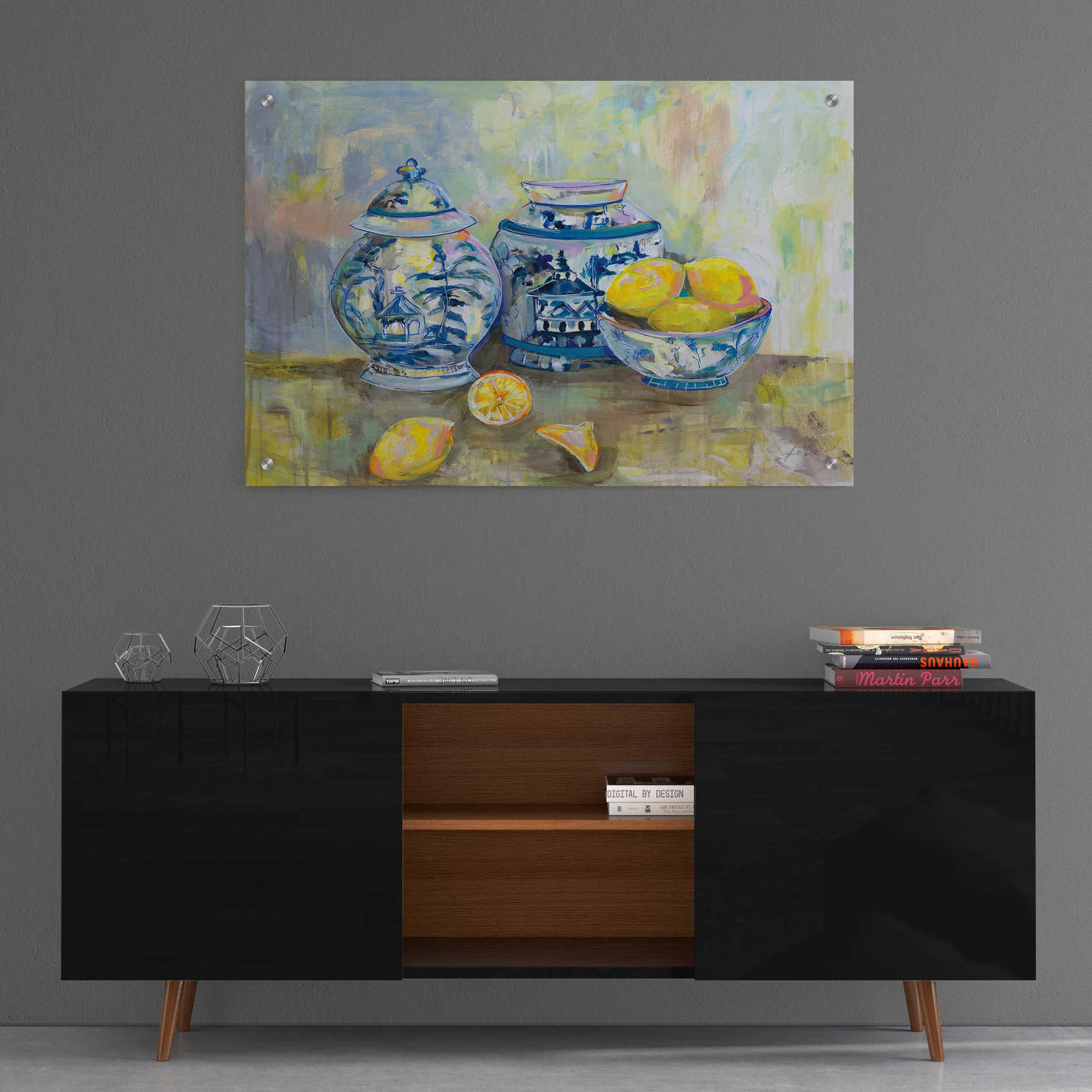 Epic Art 'Lemon Life' by Jeanette Vertentes, Acrylic Glass Wall Art,36x24