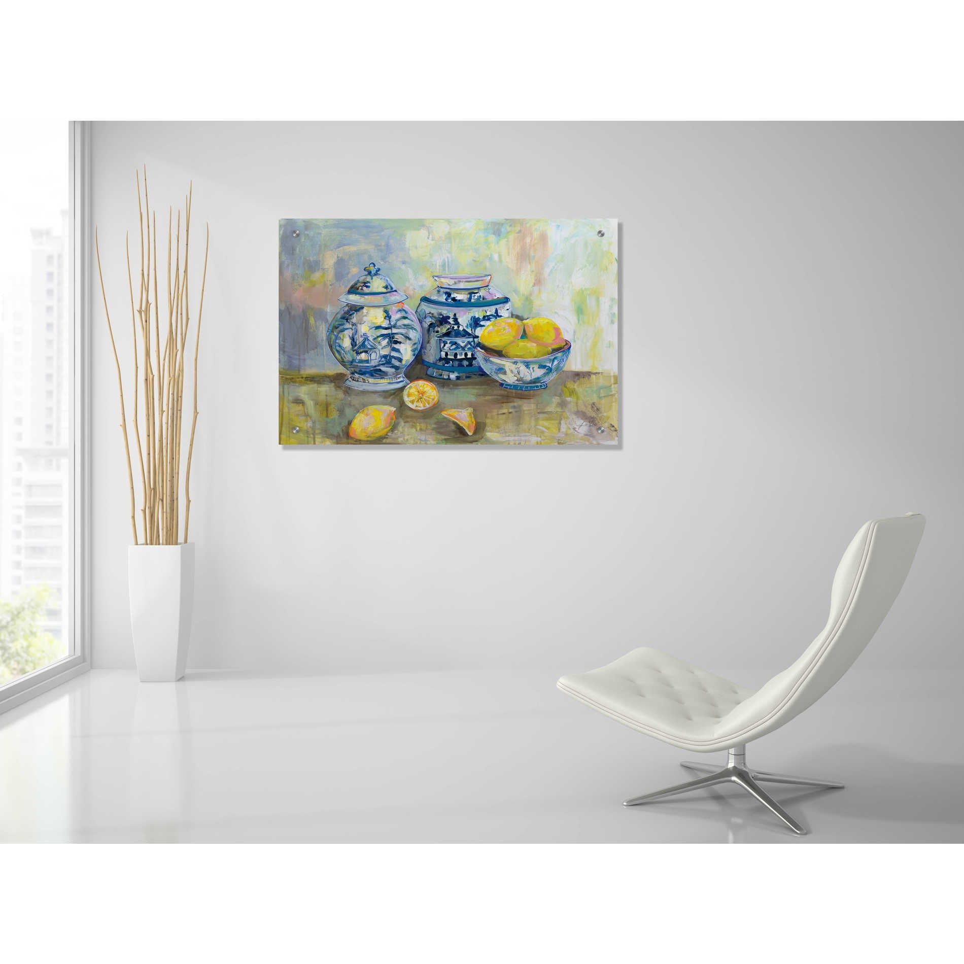 Epic Art 'Lemon Life' by Jeanette Vertentes, Acrylic Glass Wall Art,36x24