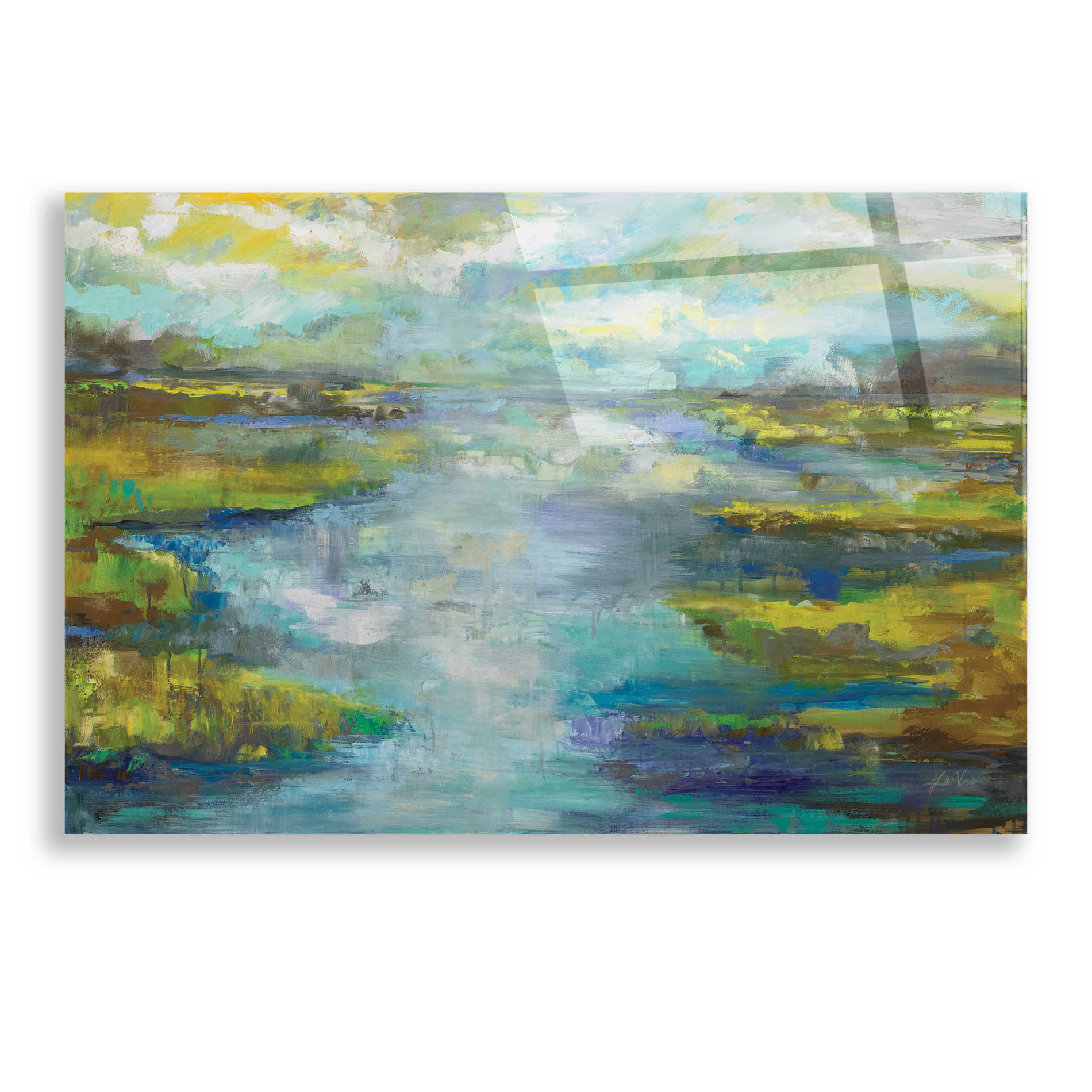 Epic Art 'Quietude' by Jeanette Vertentes, Acrylic Glass Wall Art,24x16