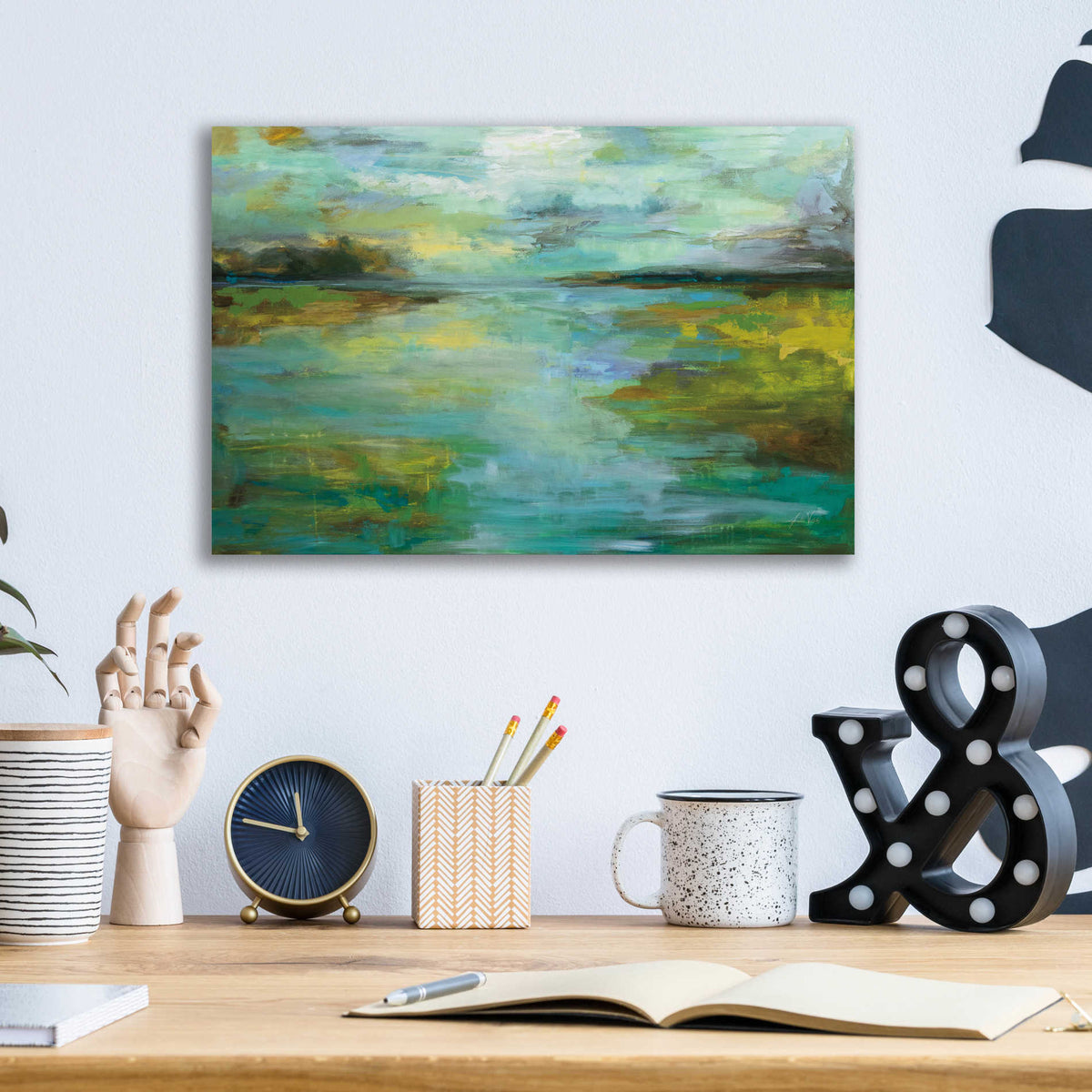 Epic Art 'Serene' by Jeanette Vertentes, Acrylic Glass Wall Art,16x12