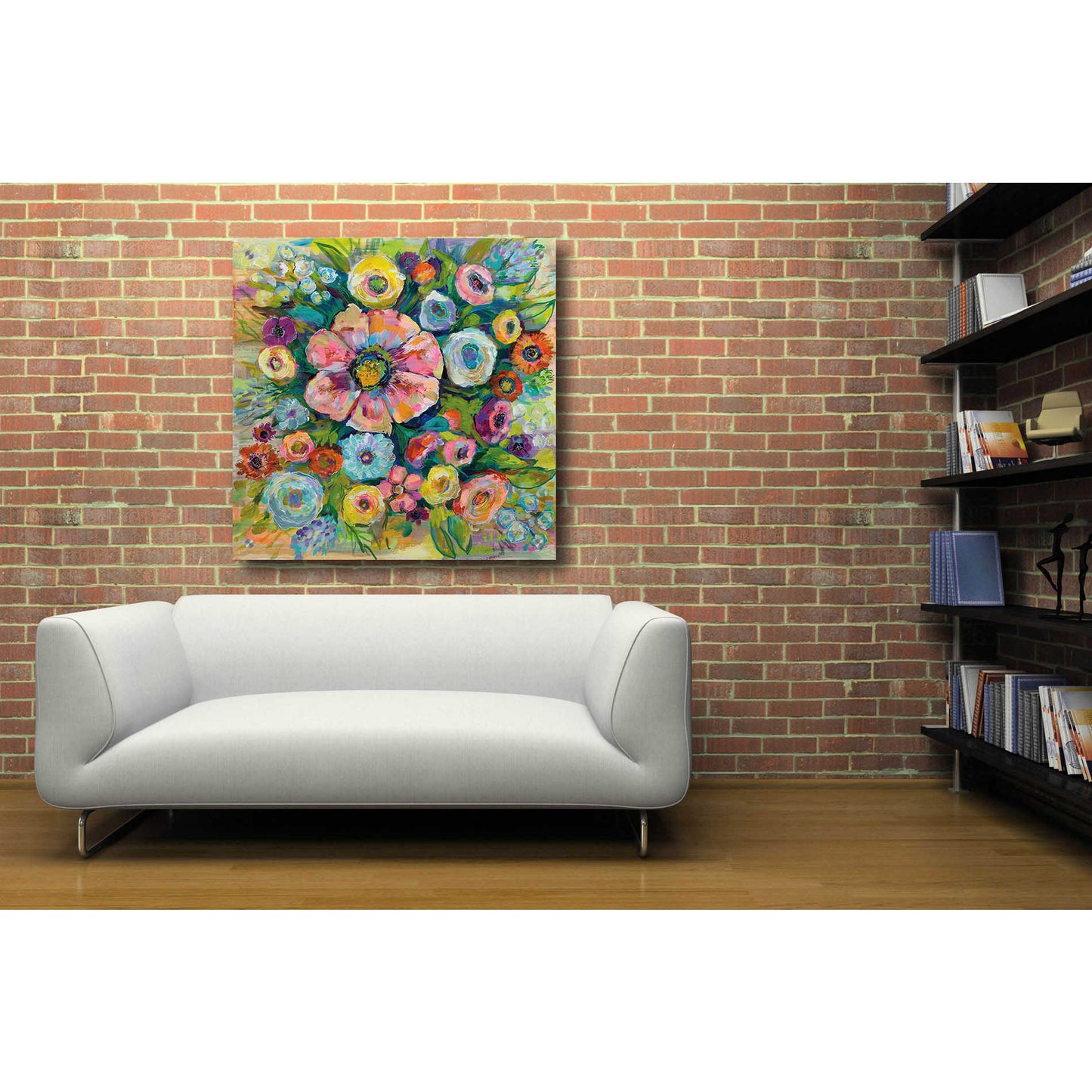 Epic Art 'Floral Fireworks' by Jeanette Vertentes, Acrylic Glass Wall Art,36x36