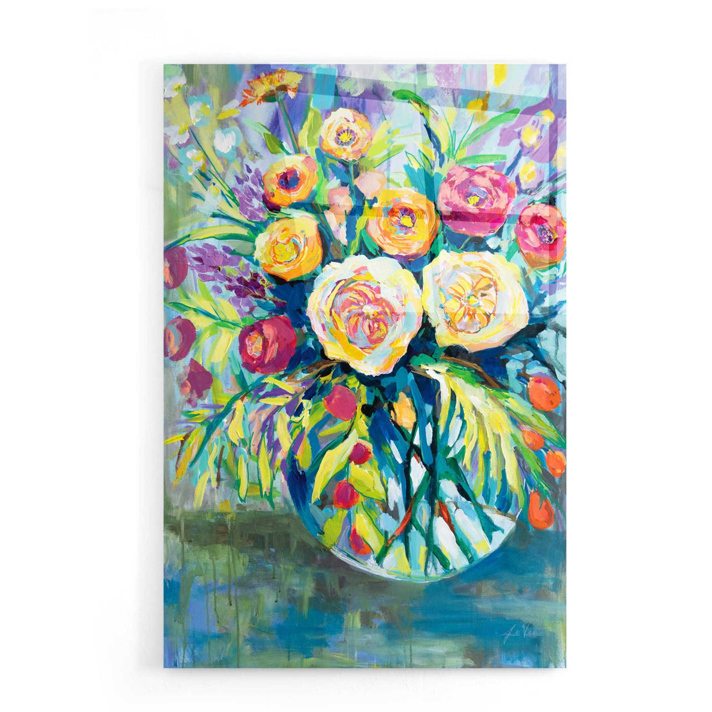 Epic Art 'Summer Joy' by Jeanette Vertentes, Acrylic Glass Wall Art,16x24