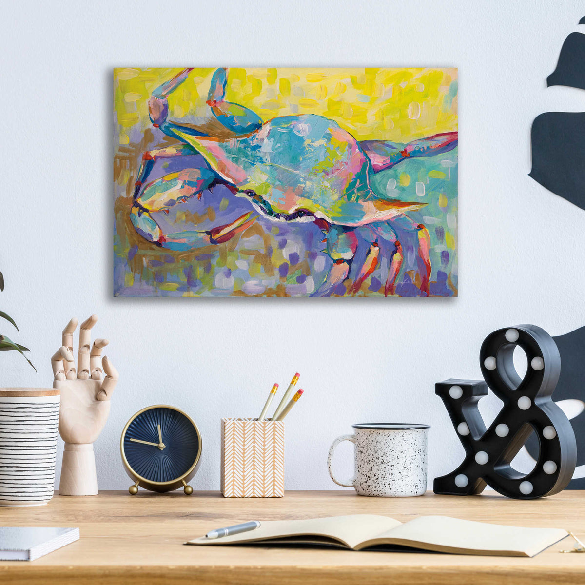 Epic Art 'Crabby Boy' by Jeanette Vertentes, Acrylic Glass Wall Art,16x12