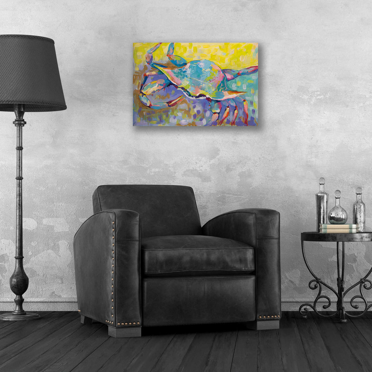 Epic Art 'Crabby Boy' by Jeanette Vertentes, Acrylic Glass Wall Art,24x16