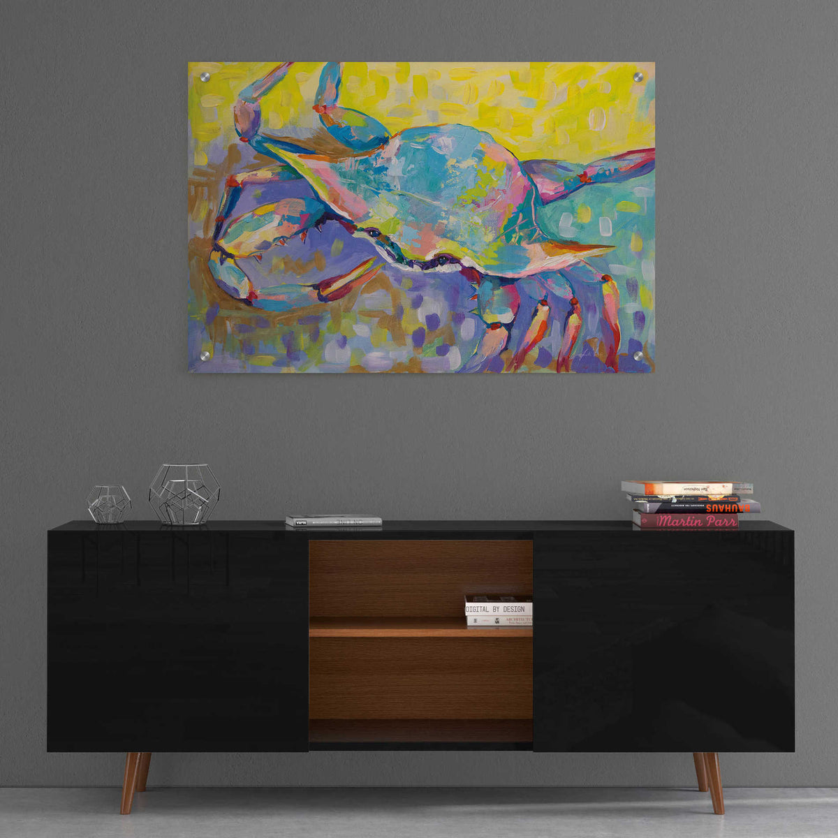Epic Art 'Crabby Boy' by Jeanette Vertentes, Acrylic Glass Wall Art,36x24