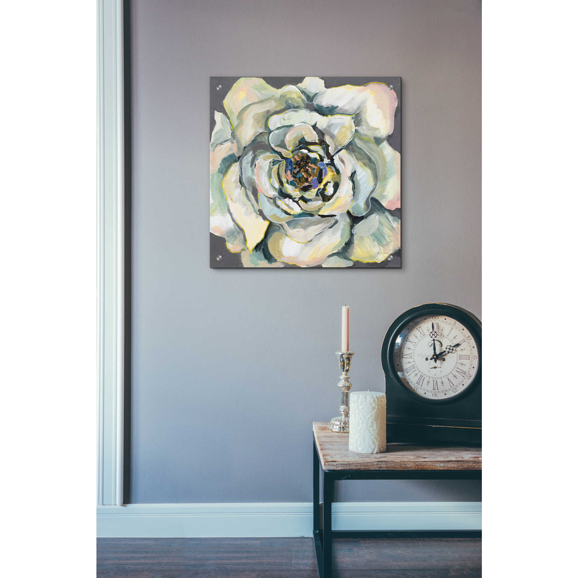 Epic Art 'Bloom I' by Jeanette Vertentes, Acrylic Glass Wall Art,24x24