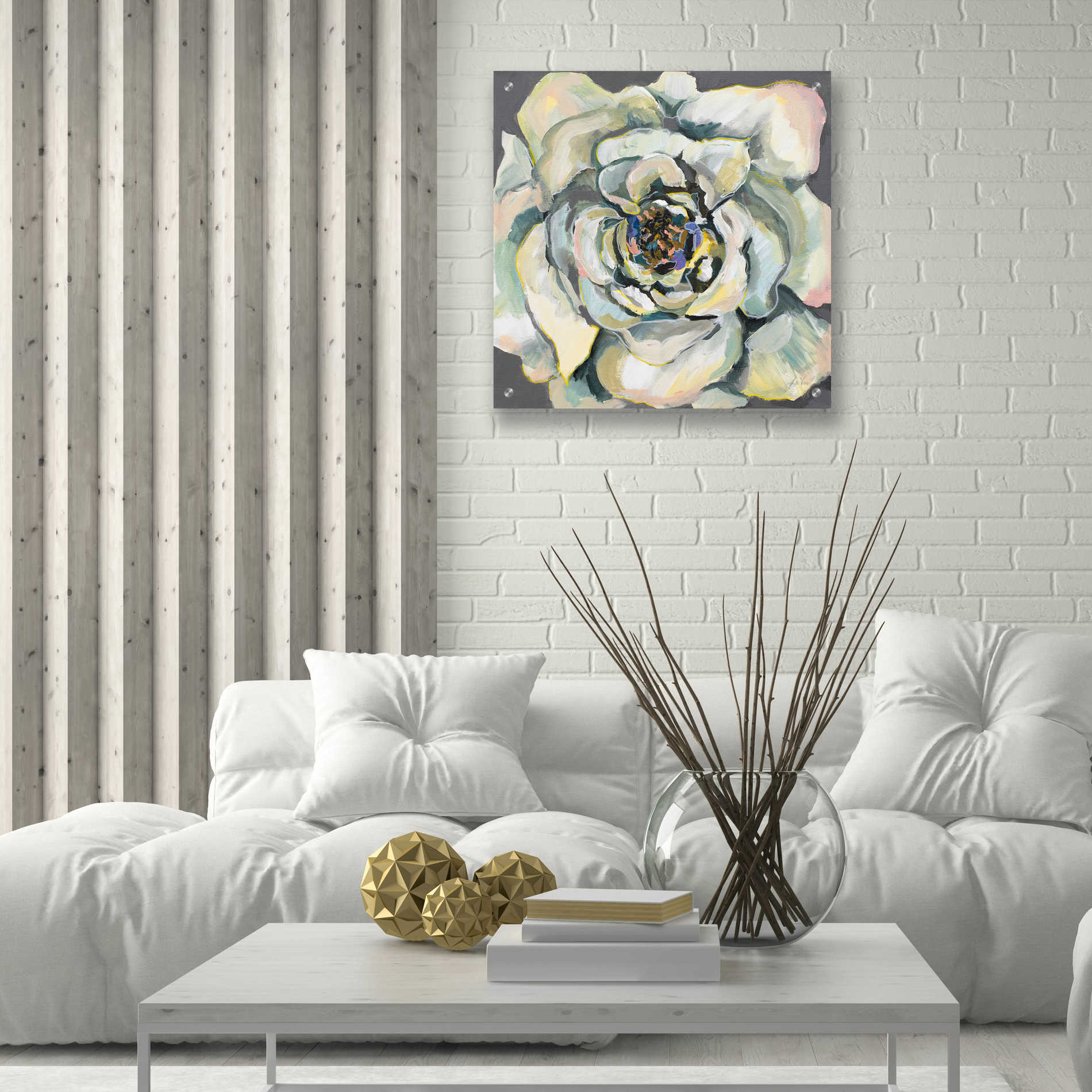 Epic Art 'Bloom I' by Jeanette Vertentes, Acrylic Glass Wall Art,24x24