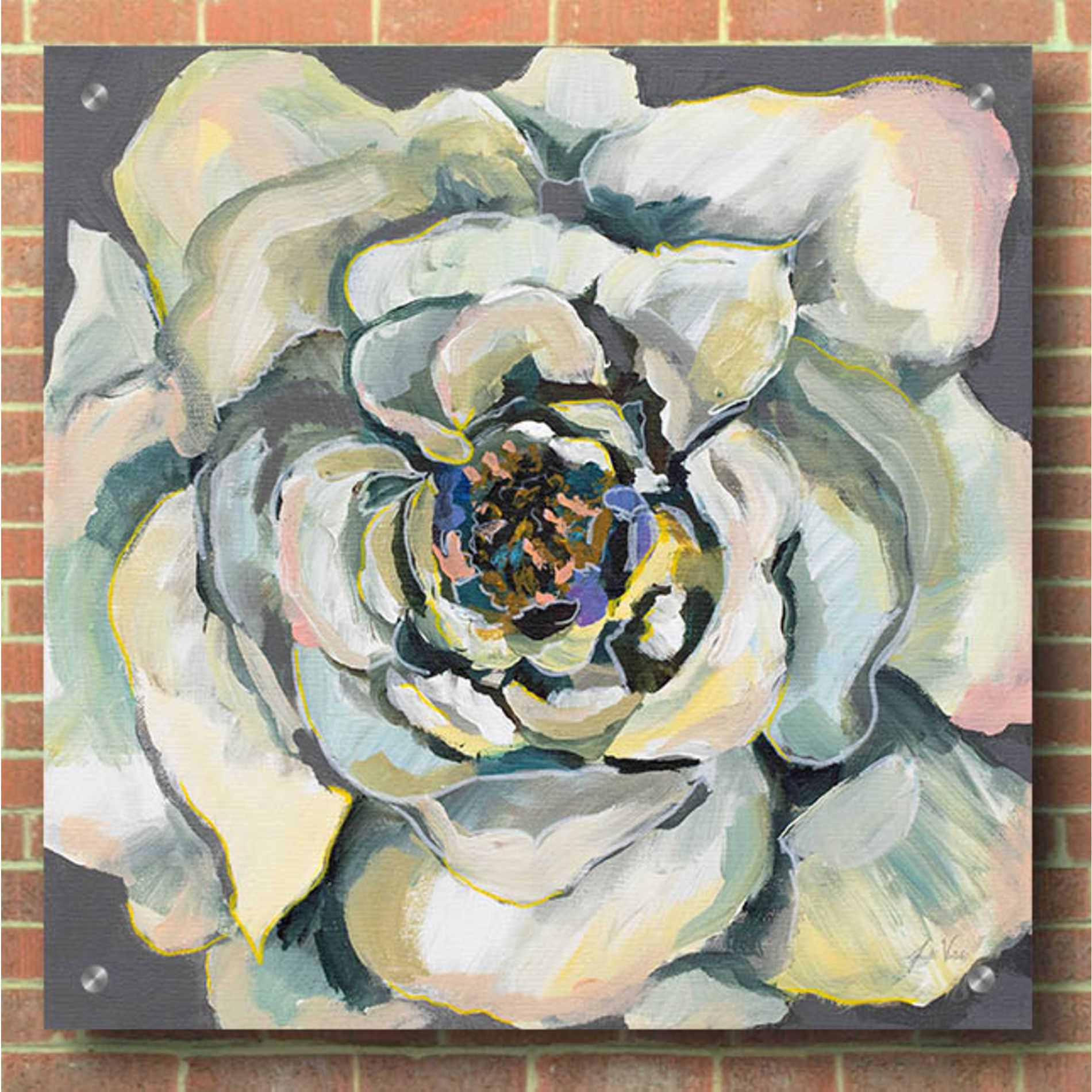 Epic Art 'Bloom I' by Jeanette Vertentes, Acrylic Glass Wall Art,36x36