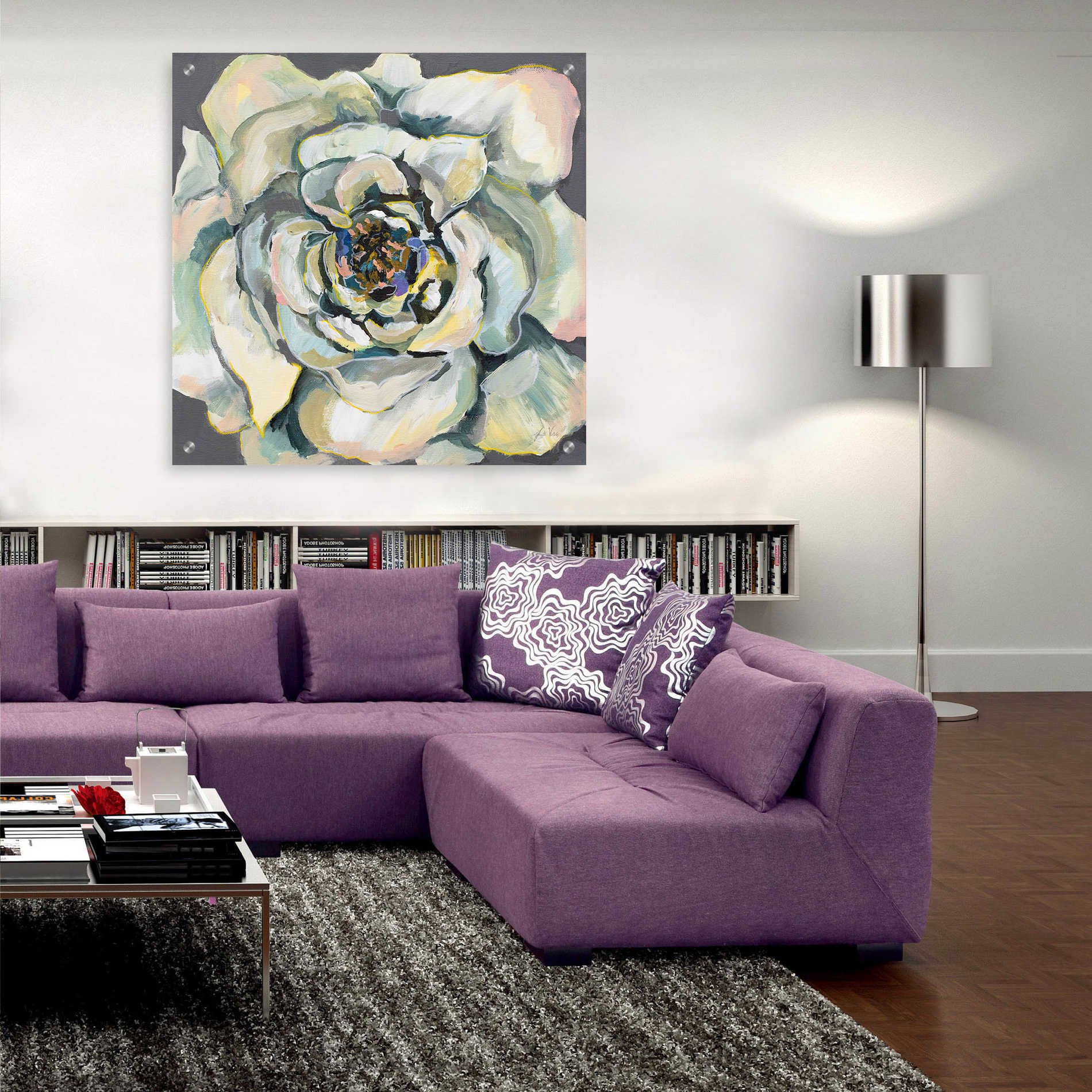 Epic Art 'Bloom I' by Jeanette Vertentes, Acrylic Glass Wall Art,36x36