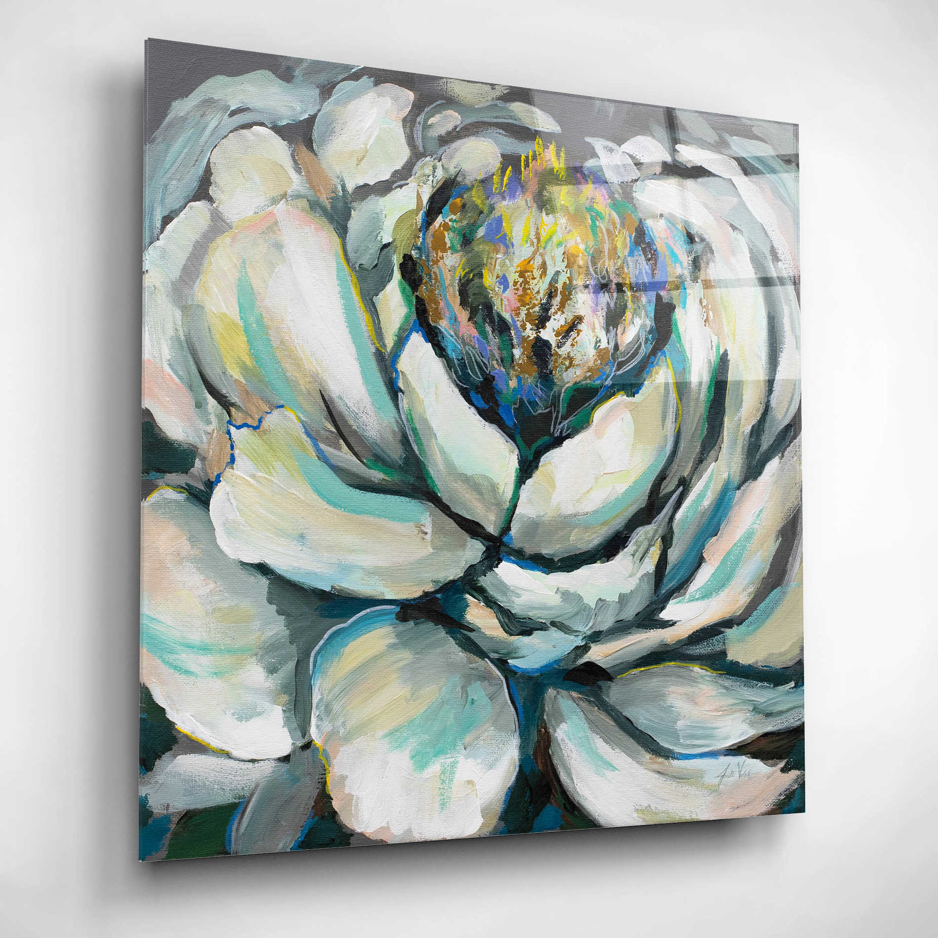 Epic Art 'Bloom II' by Jeanette Vertentes, Acrylic Glass Wall Art,12x12