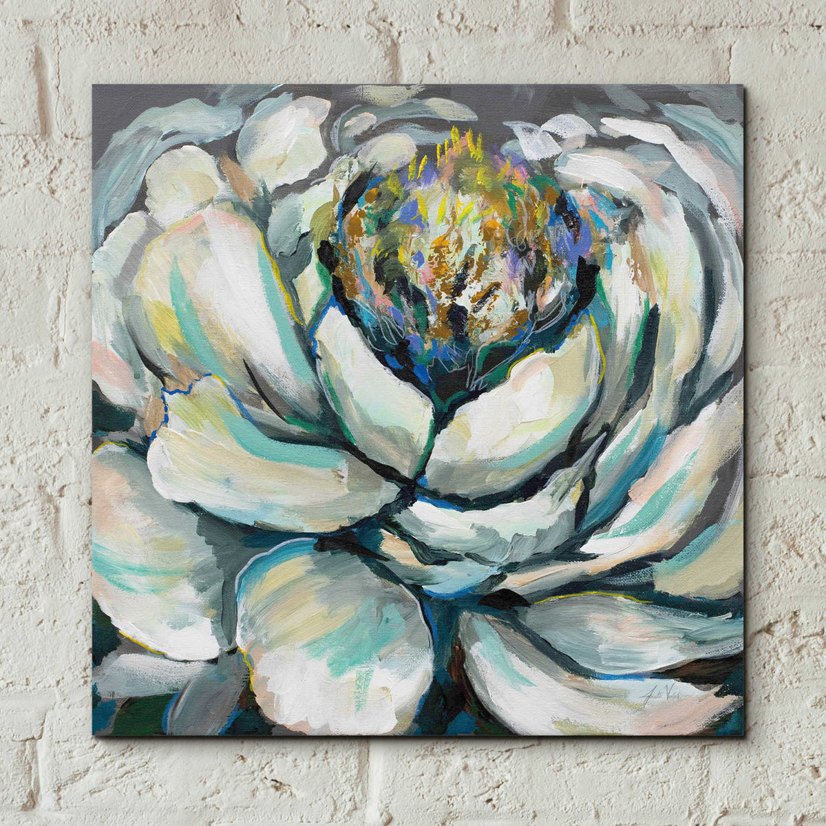 Epic Art 'Bloom II' by Jeanette Vertentes, Acrylic Glass Wall Art,12x12