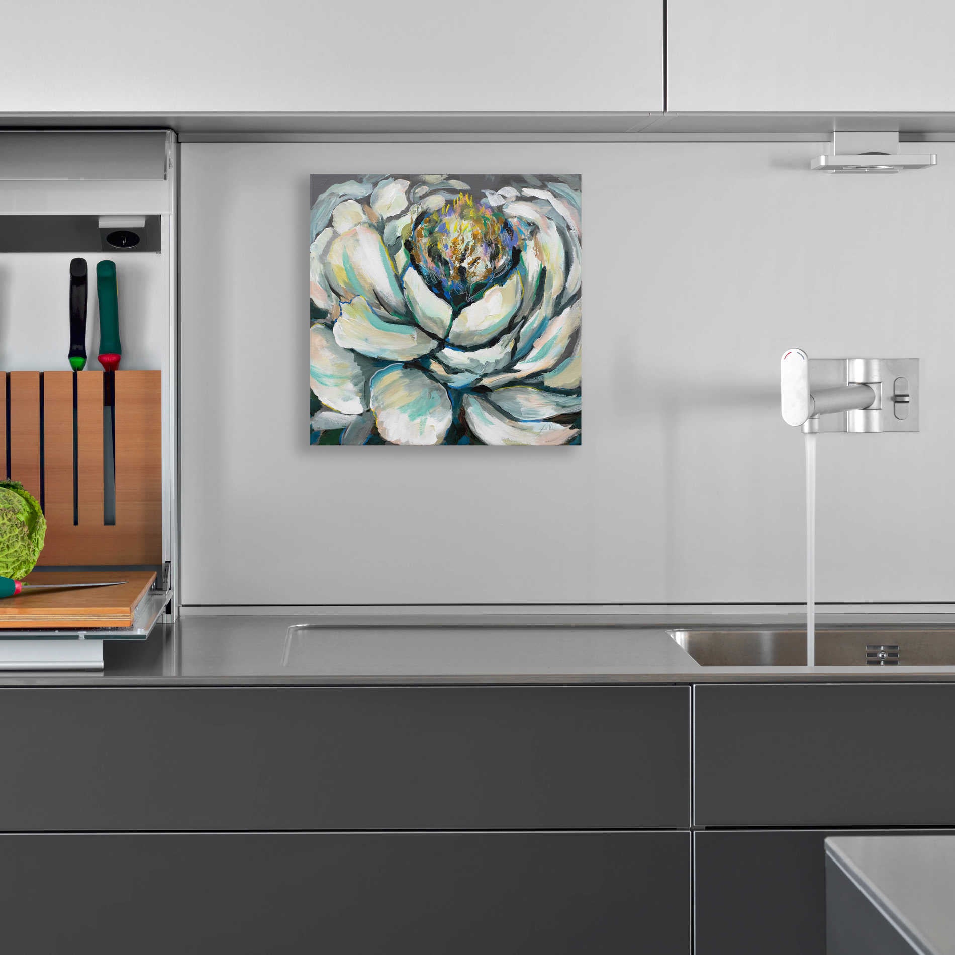 Epic Art 'Bloom II' by Jeanette Vertentes, Acrylic Glass Wall Art,12x12