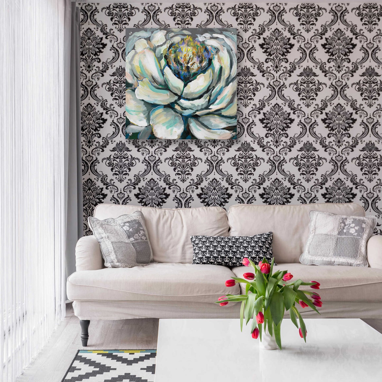 Epic Art 'Bloom II' by Jeanette Vertentes, Acrylic Glass Wall Art,24x24