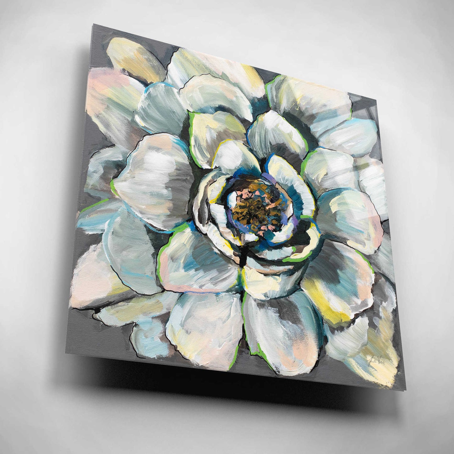 Epic Art 'Bloom III' by Jeanette Vertentes, Acrylic Glass Wall Art,12x12