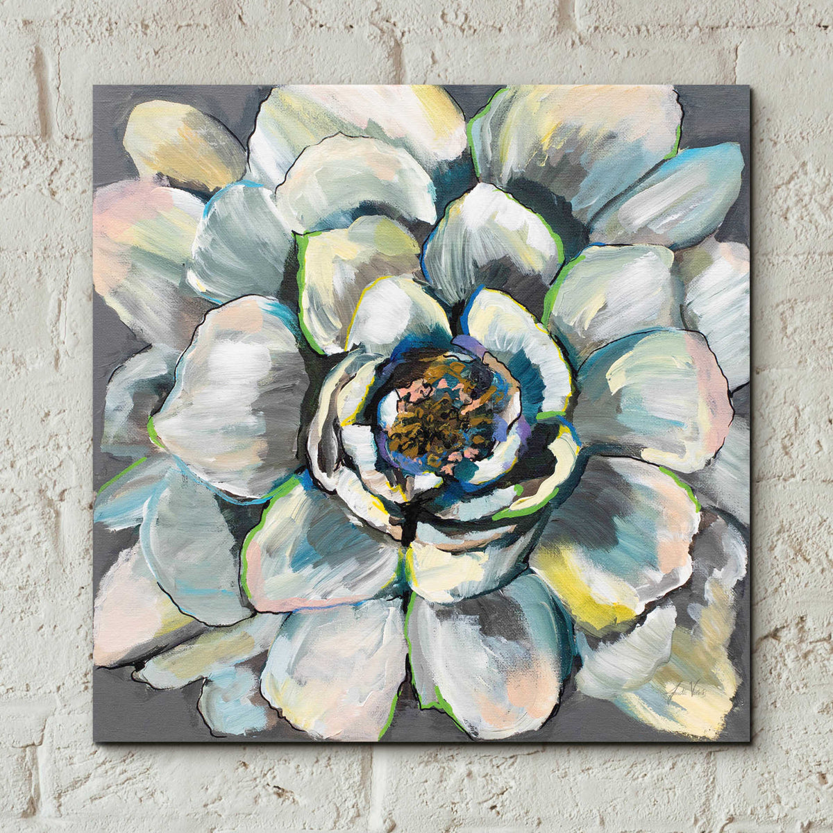 Epic Art 'Bloom III' by Jeanette Vertentes, Acrylic Glass Wall Art,12x12