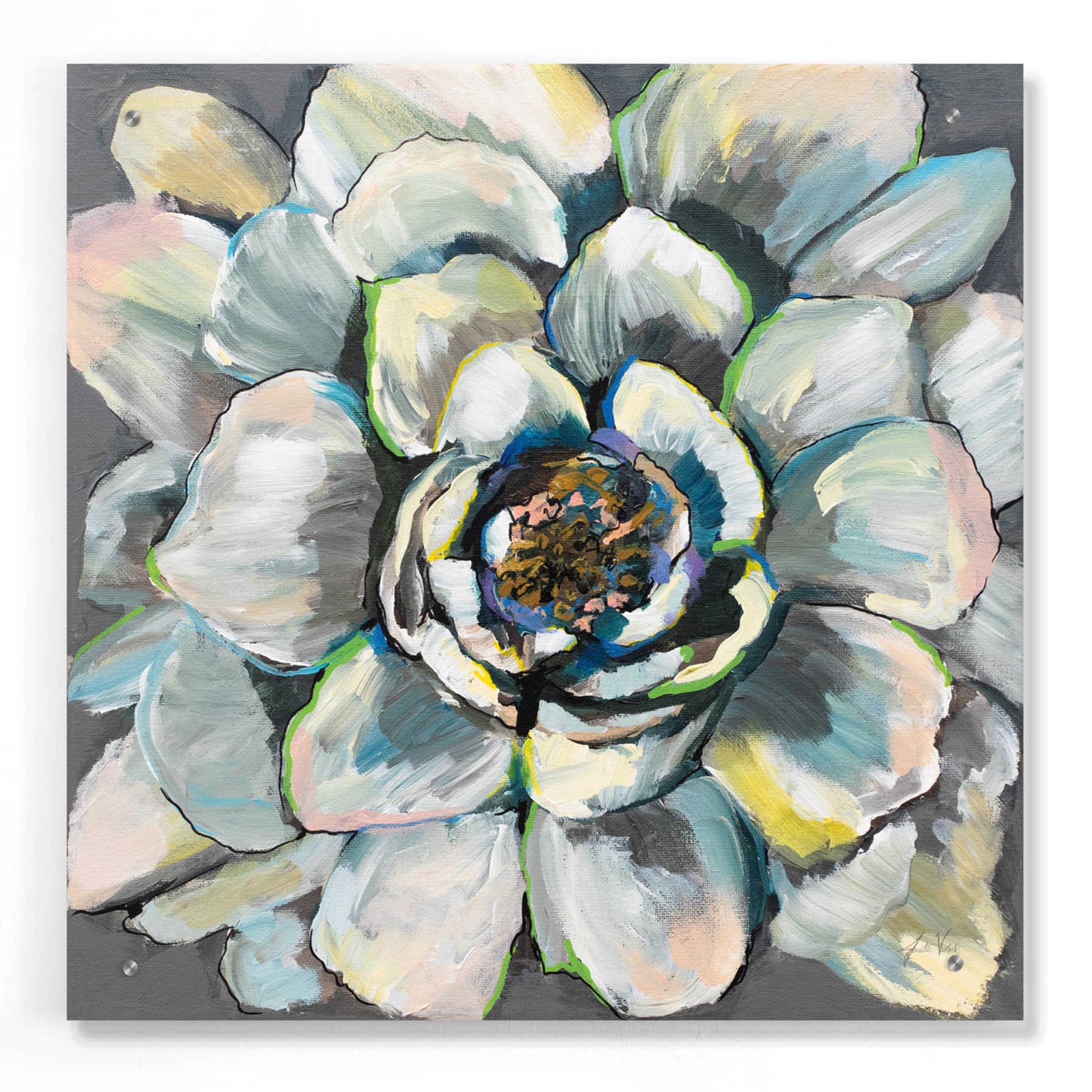 Epic Art 'Bloom III' by Jeanette Vertentes, Acrylic Glass Wall Art,24x24