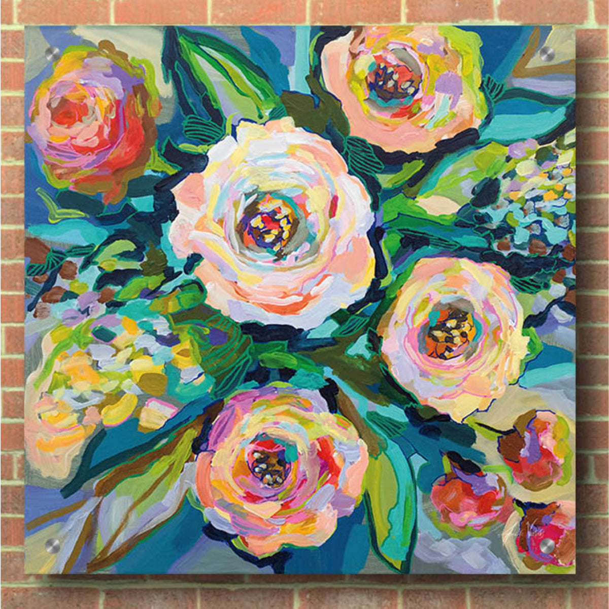 Epic Art 'Garden View' by Jeanette Vertentes, Acrylic Glass Wall Art,36x36