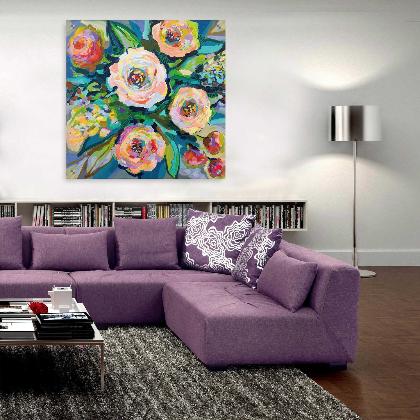 Epic Art 'Garden View' by Jeanette Vertentes, Acrylic Glass Wall Art,36x36