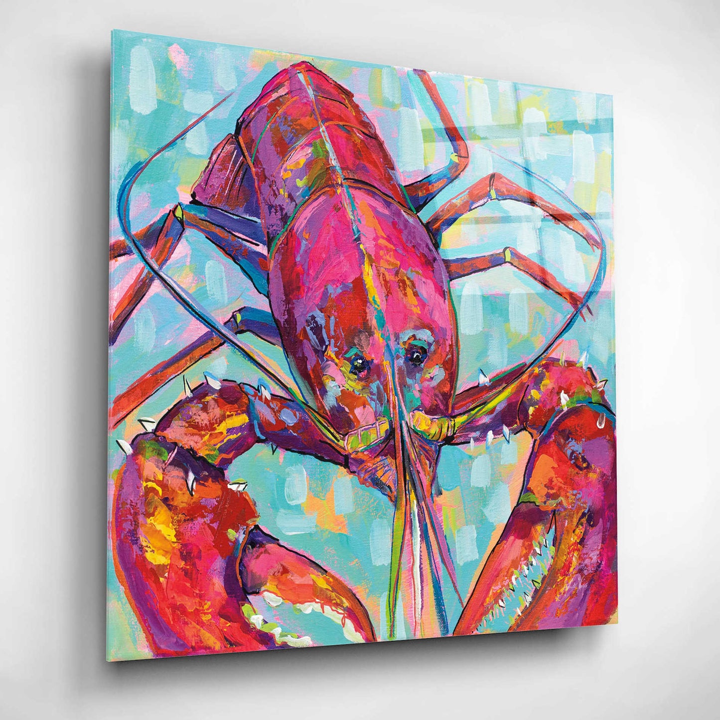 Epic Art 'Lilly Lobster III' by Jeanette Vertentes, Acrylic Glass Wall Art,12x12