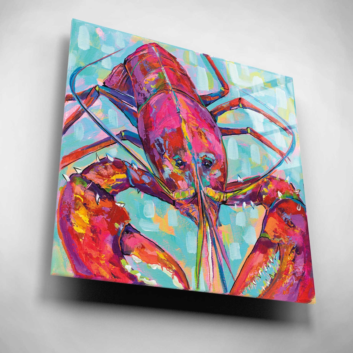 Epic Art 'Lilly Lobster III' by Jeanette Vertentes, Acrylic Glass Wall Art,12x12