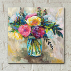 Epic Art 'Masons Bouquet' by Jeanette Vertentes, Acrylic Glass Wall Art,12x12
