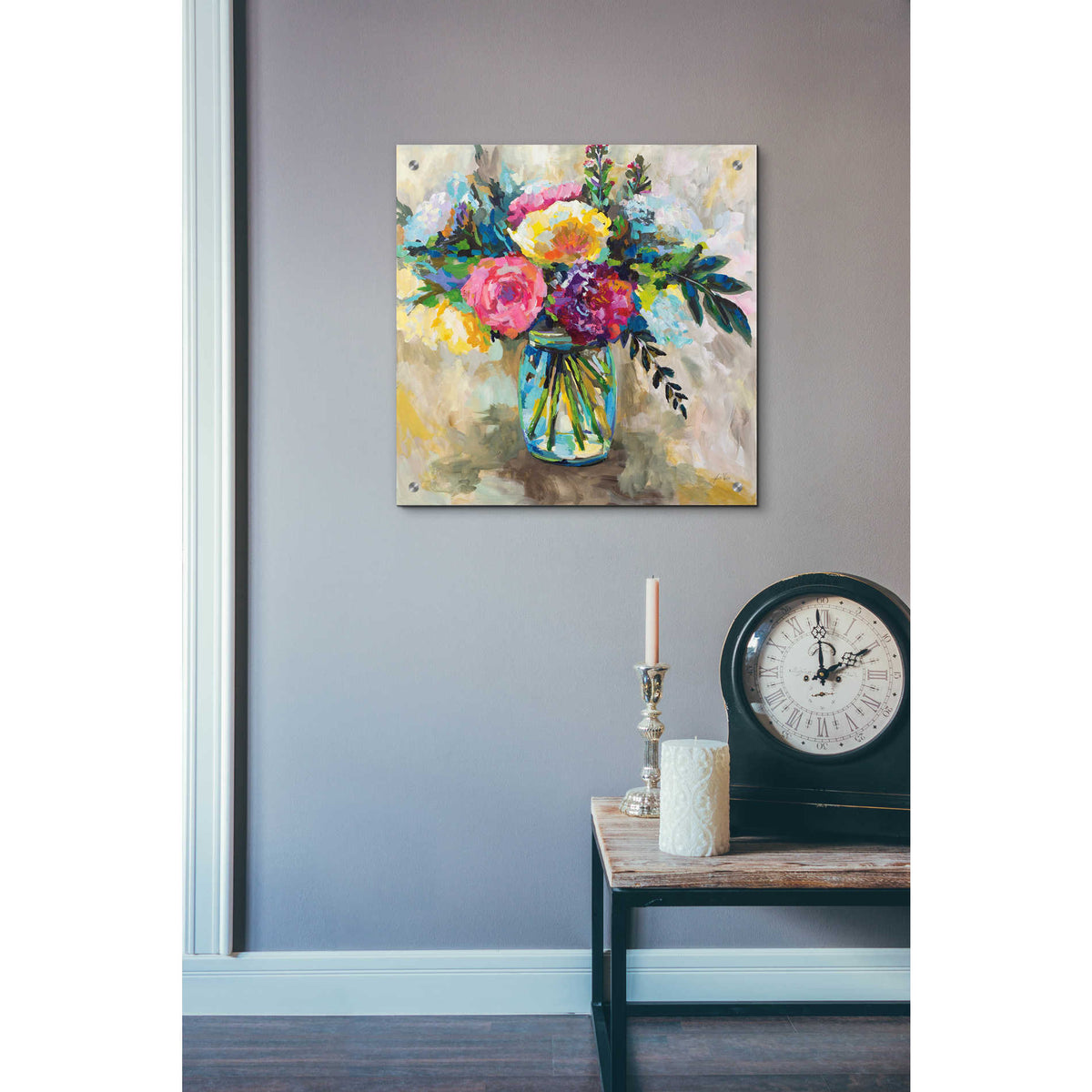 Epic Art 'Masons Bouquet' by Jeanette Vertentes, Acrylic Glass Wall Art,24x24