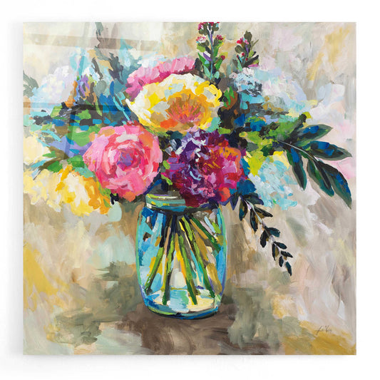 Epic Art 'Masons Bouquet' by Jeanette Vertentes, Acrylic Glass Wall Art