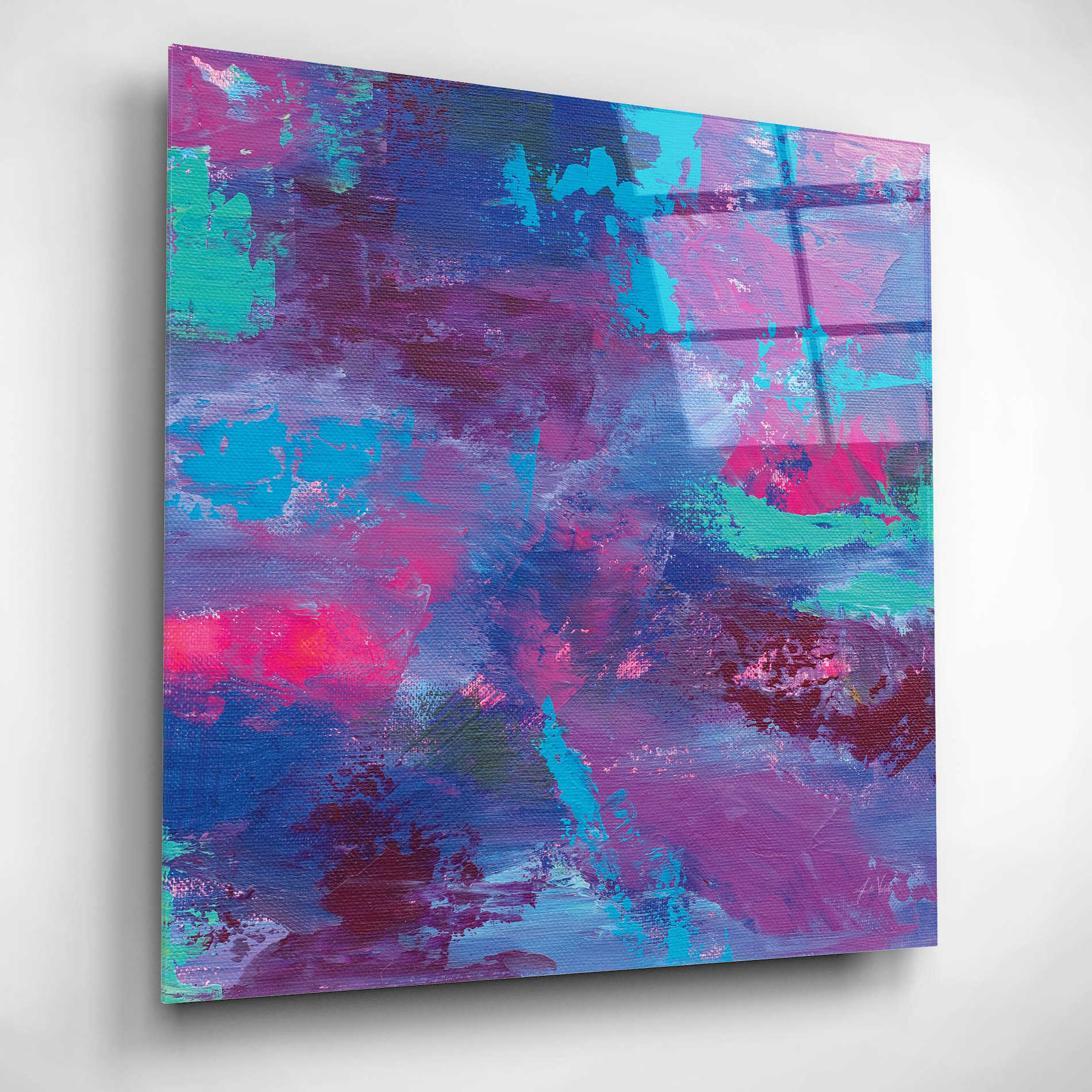 Epic Art 'Delight' by Jeanette Vertentes, Acrylic Glass Wall Art,12x12
