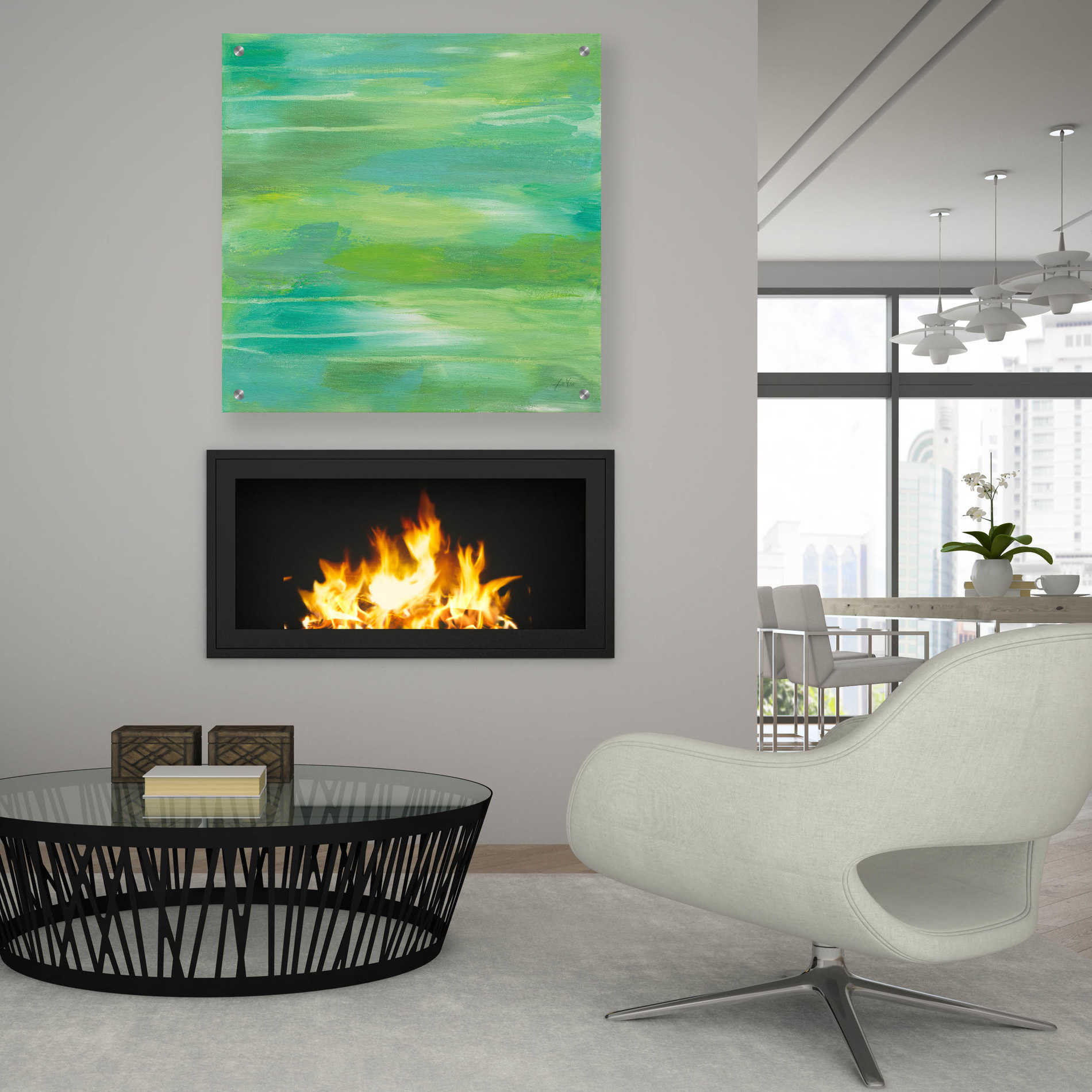 Epic Art 'Elation' by Jeanette Vertentes, Acrylic Glass Wall Art,36x36