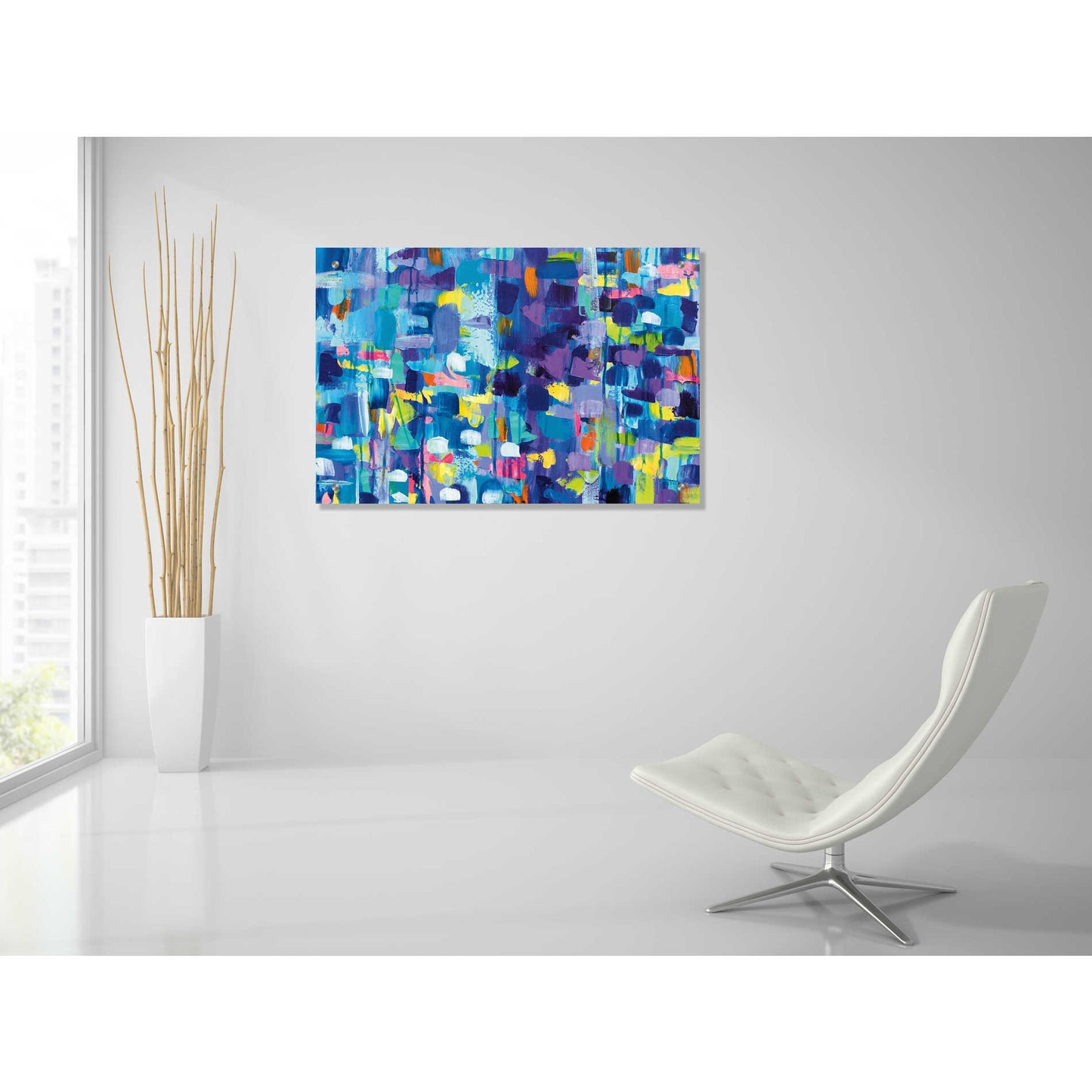 Epic Art 'Gaiety' by Jeanette Vertentes, Acrylic Glass Wall Art,36x24